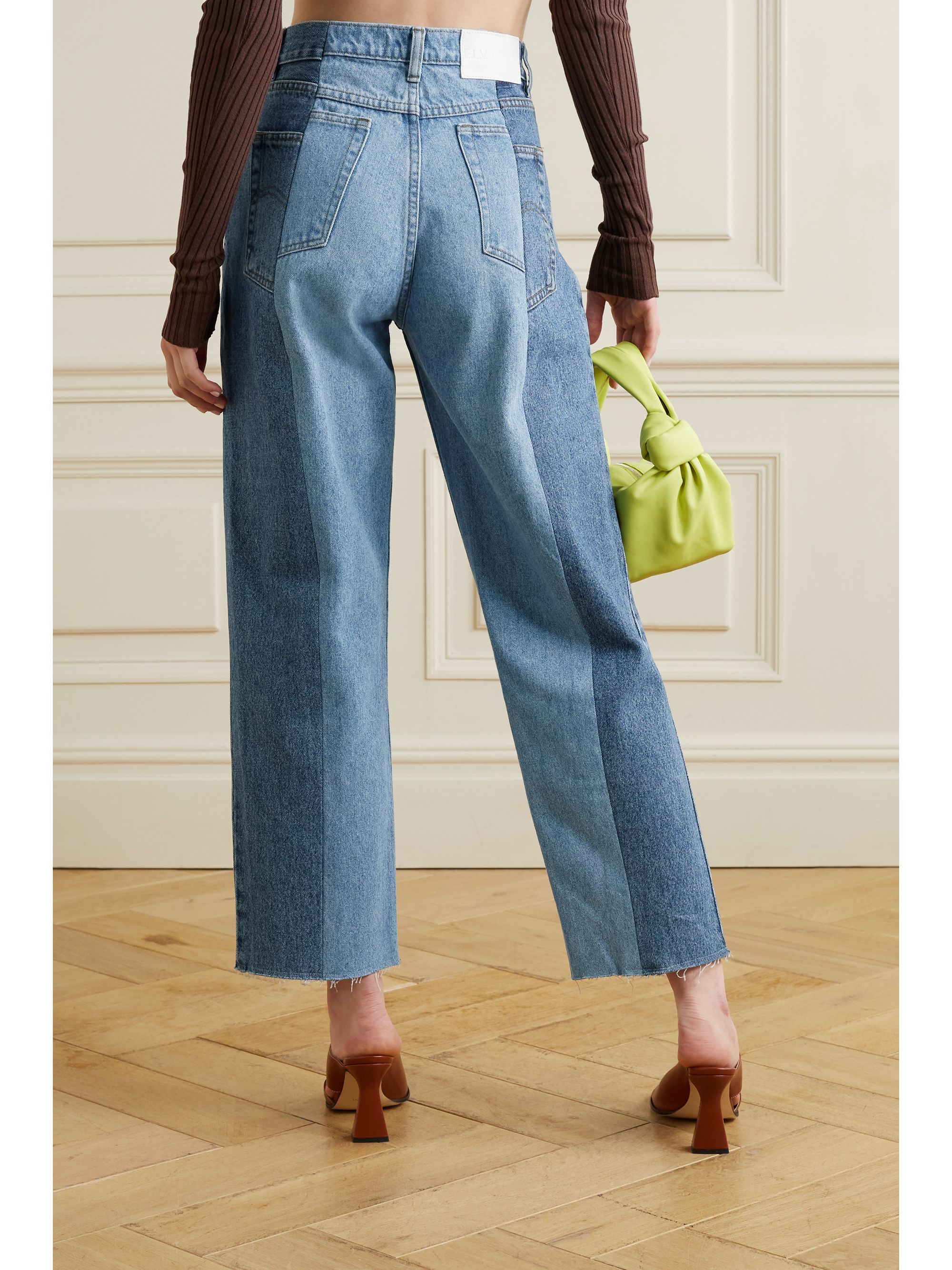two tone boyfriend jeans