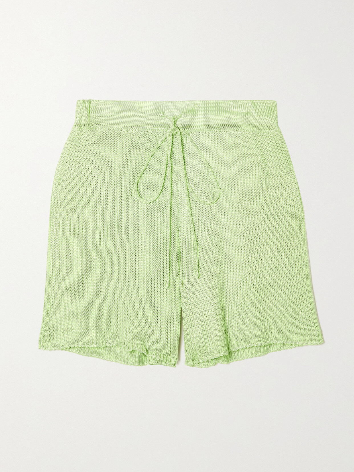 Calle Del Mar - + Net Sustain Ribbed-knit Shorts - Green