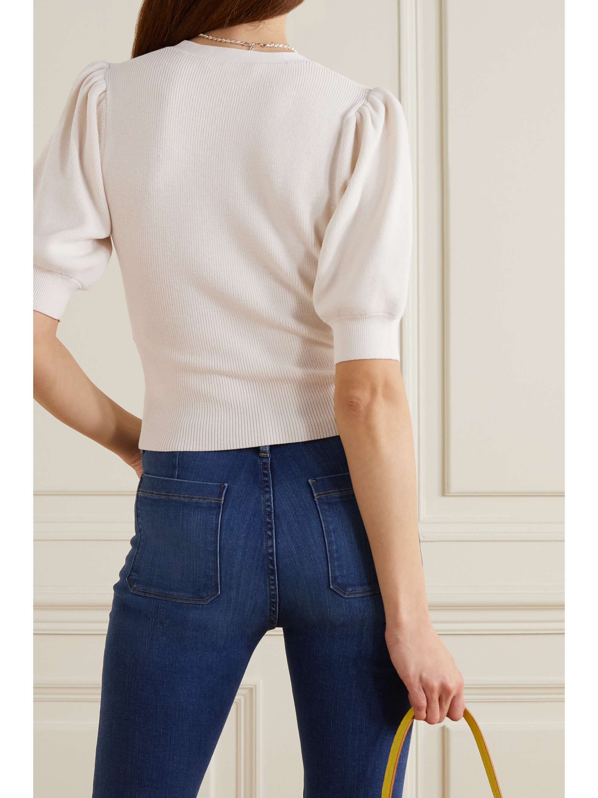 FRAME Jocelyn ribbedknit cardigan NETAPORTER