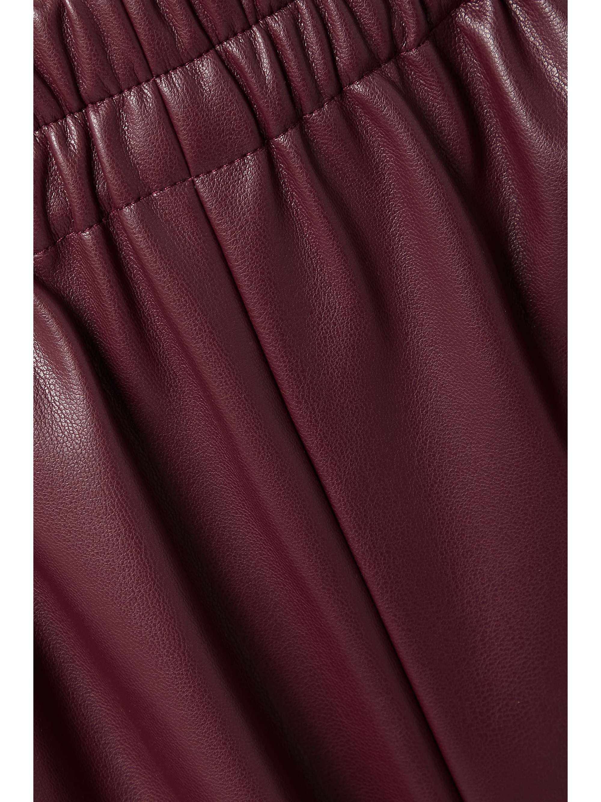 DEVEAUX Savannah vegan leather wide-leg pants