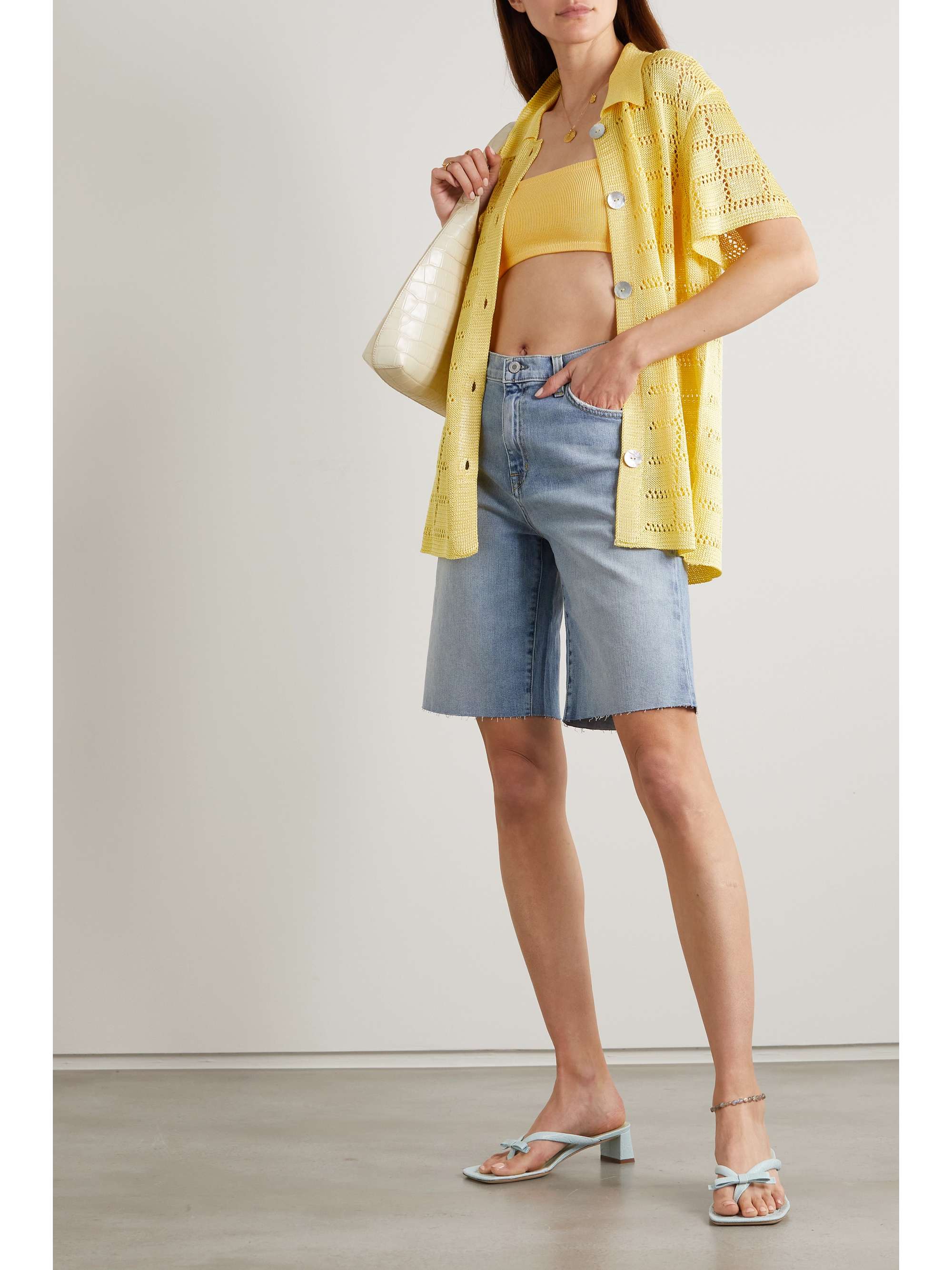 CALLE DEL MAR Stretch-knit bra top