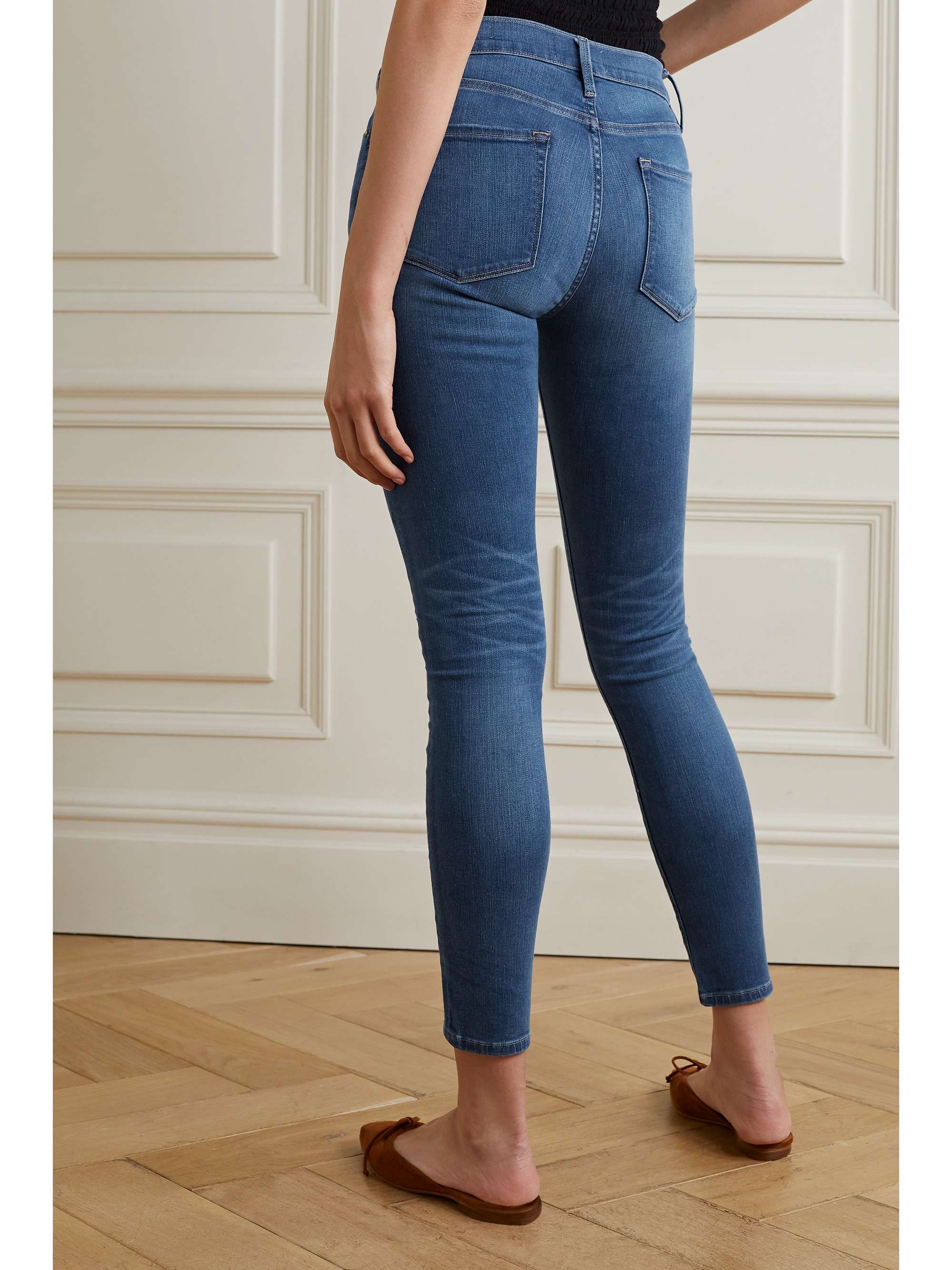 FRAME Le Skinny de Jeanne Raw Stagger mid-rise jeans