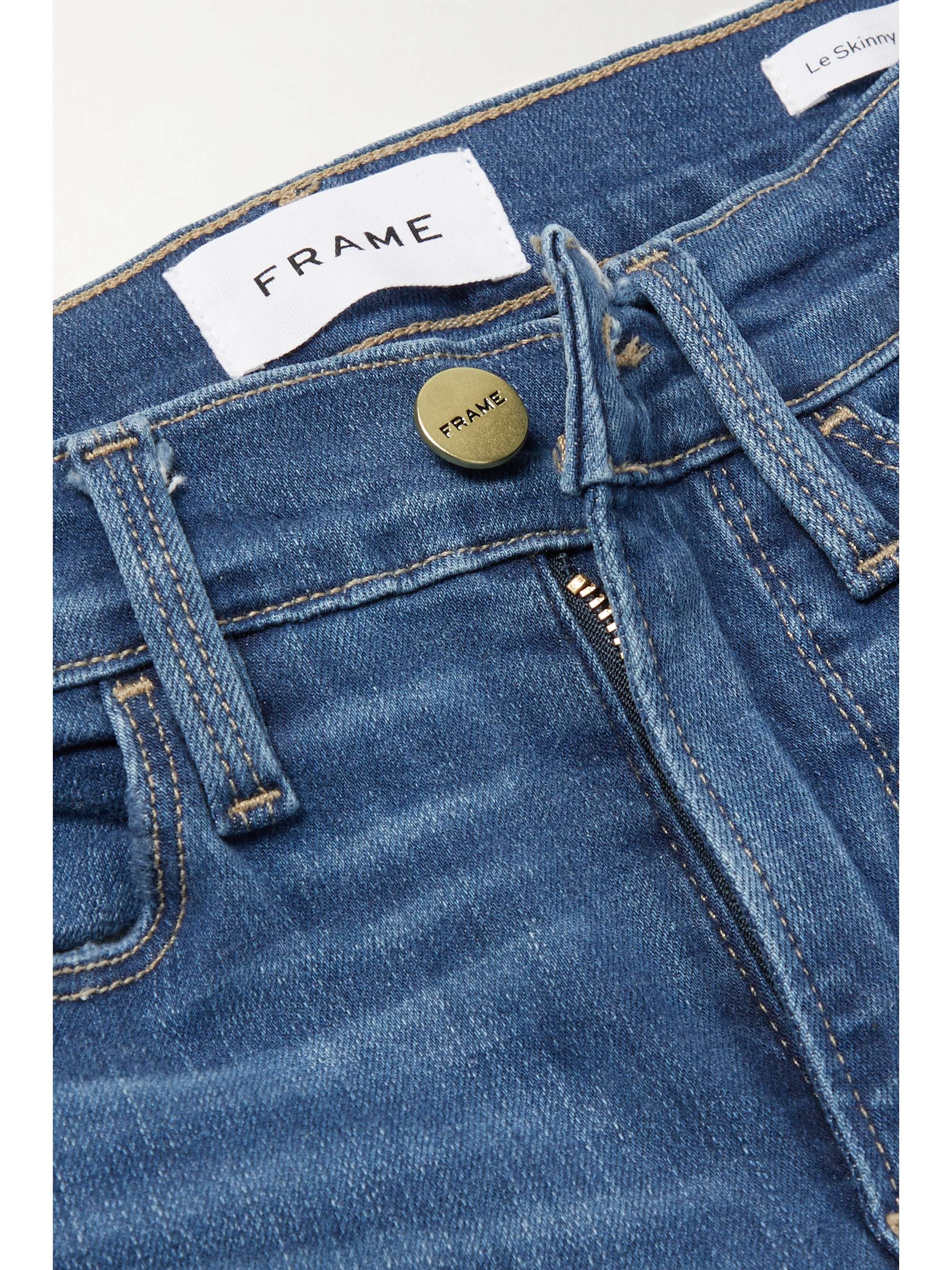 FRAME Le Skinny de Jeanne Raw Stagger mid-rise jeans