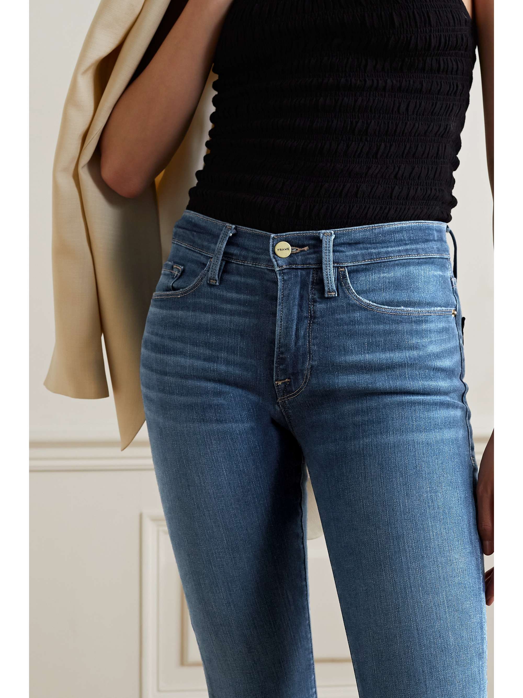 FRAME Le Skinny de Jeanne Raw Stagger mid-rise jeans