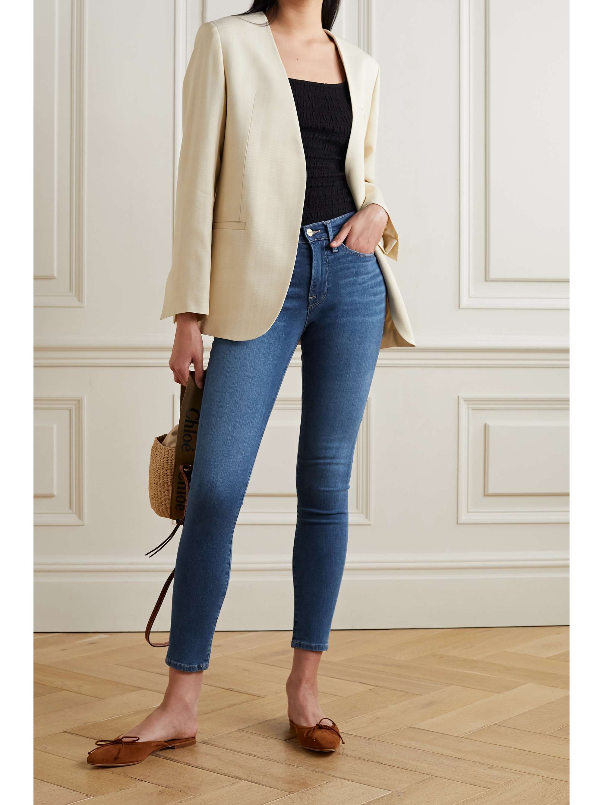 FRAME Le Skinny de Jeanne mid-rise jeans | NET-A-PORTER