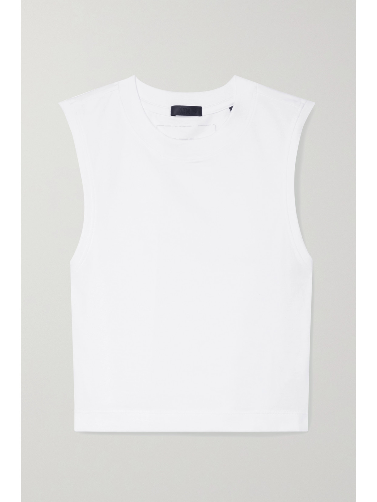 Atm Anthony Thomas Melillo Cropped Stretch-pima Cotton Jersey Tank In White