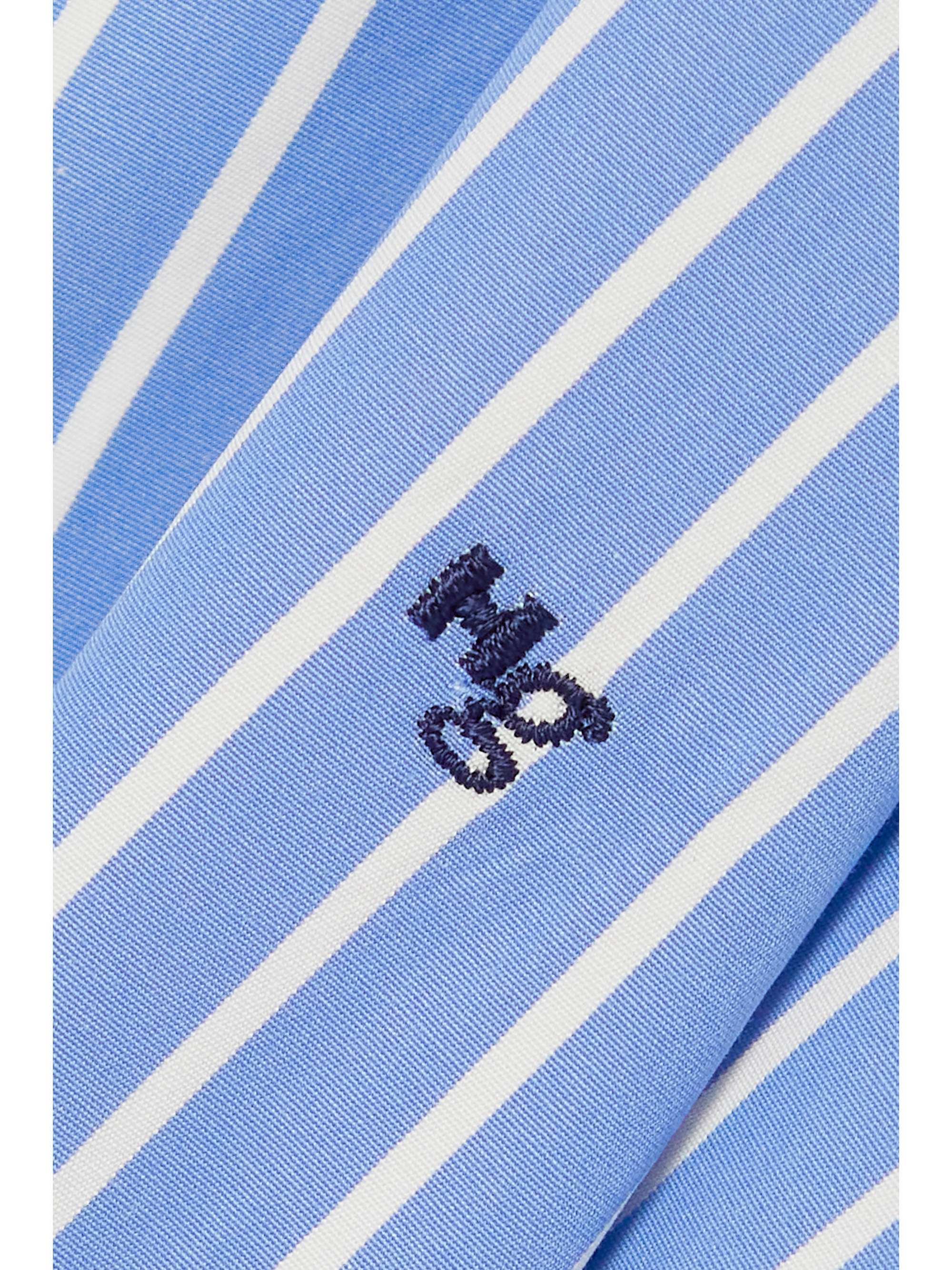 HOMMEGIRLS Striped cotton-poplin shirt