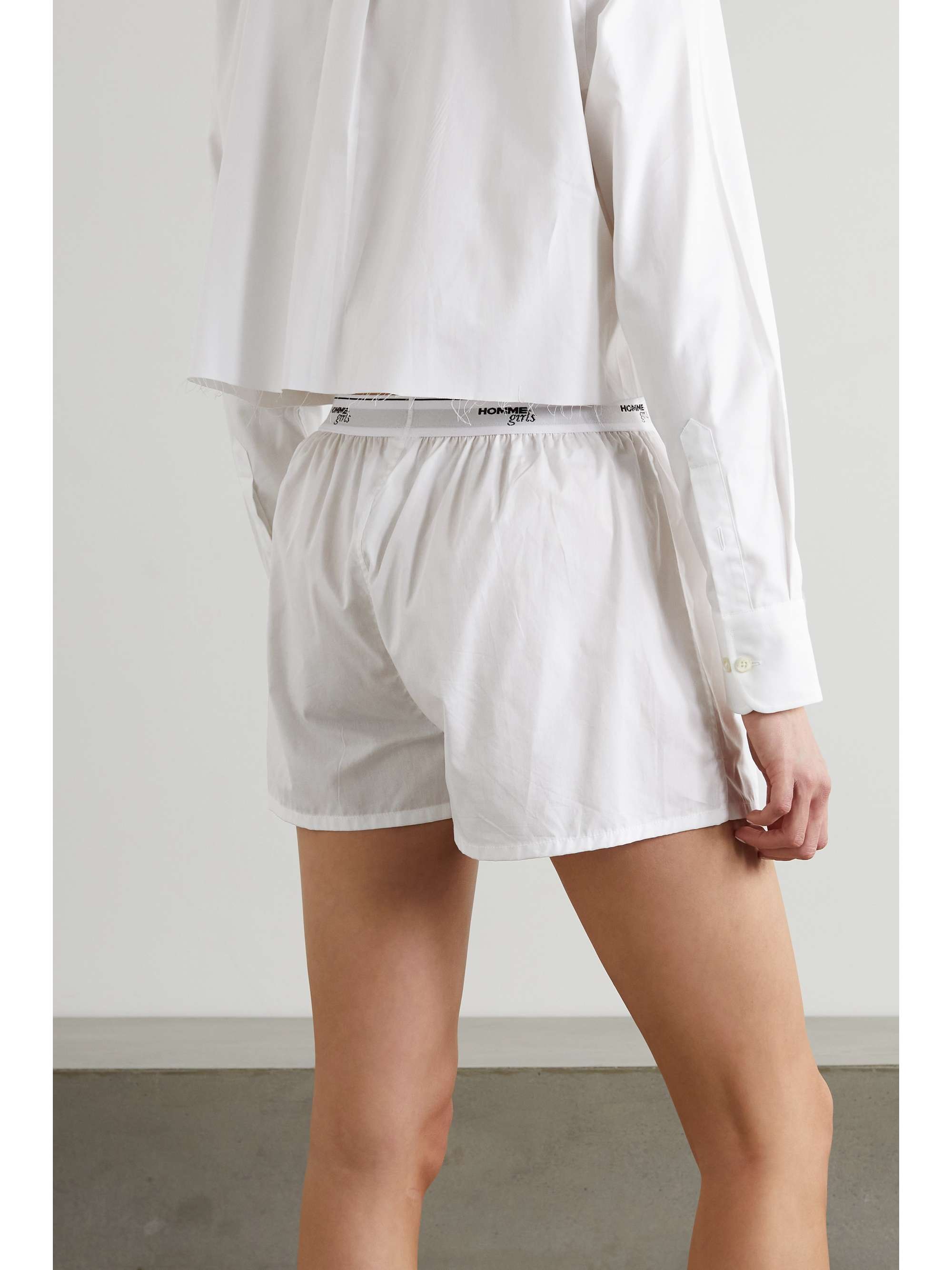 HOMMEGIRLS Cotton-poplin shorts