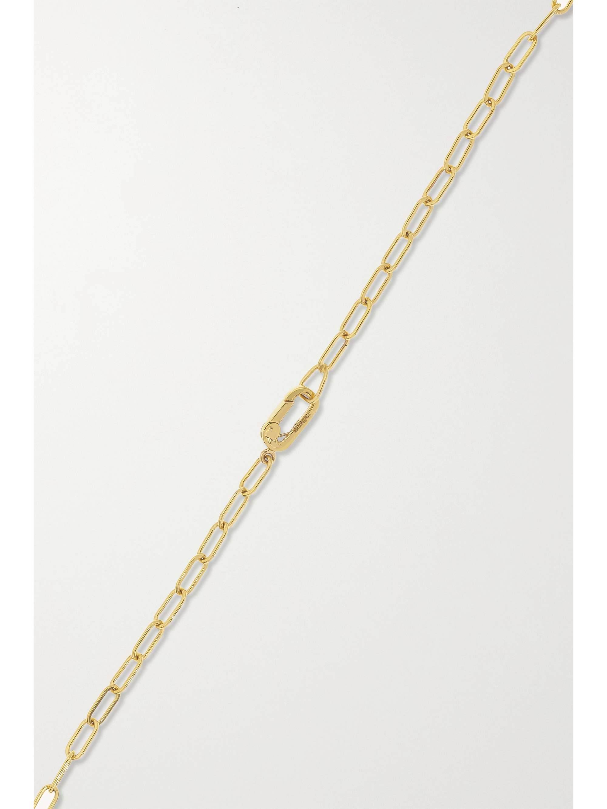 OCTAVIA ELIZABETH + NET SUSTAIN The Lover Locket 18-karat recycled gold, mother-of-pearl and diamond necklace