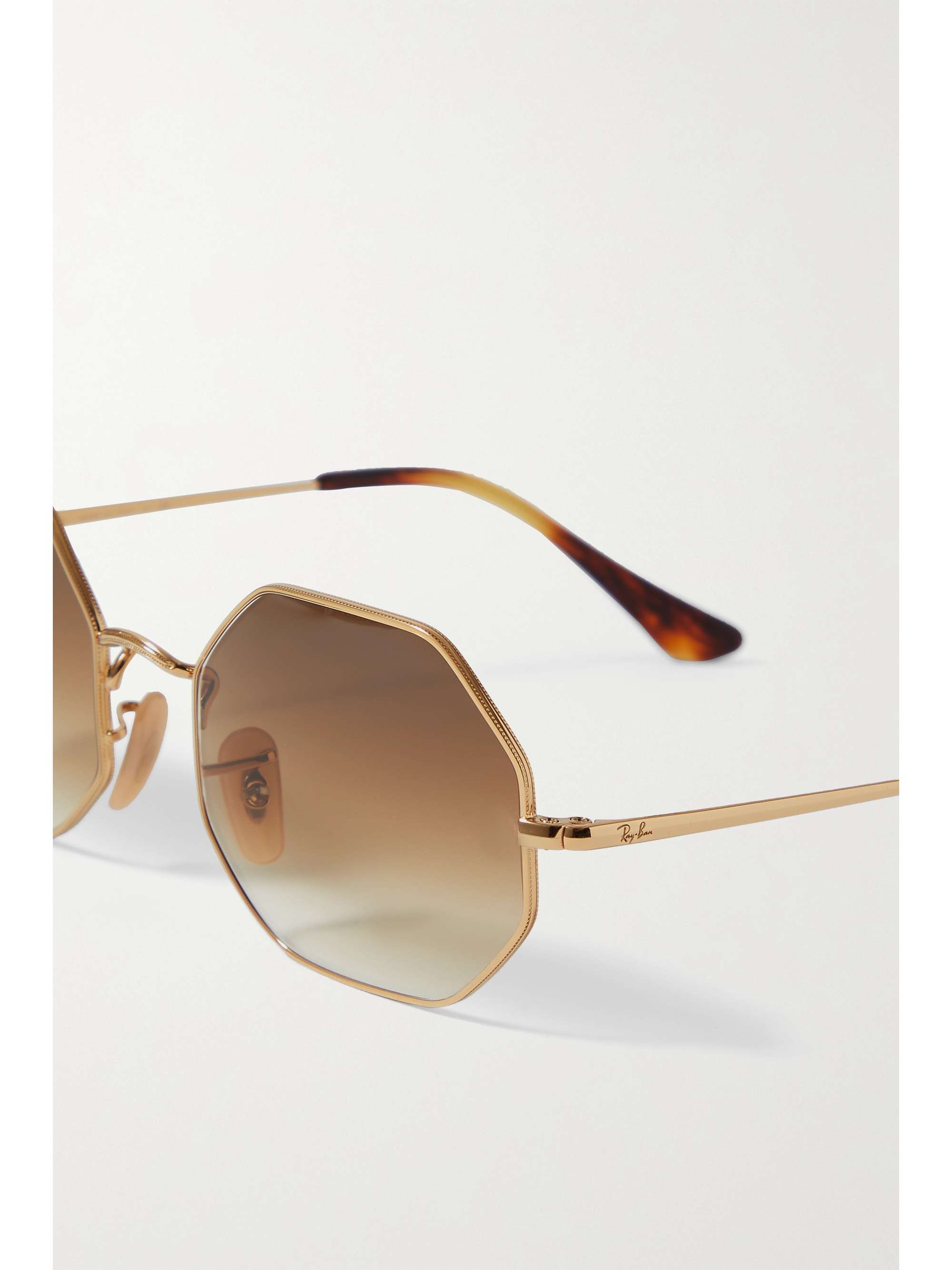 RAY-BAN 1972 octagon-frame gold-tone sunglasses