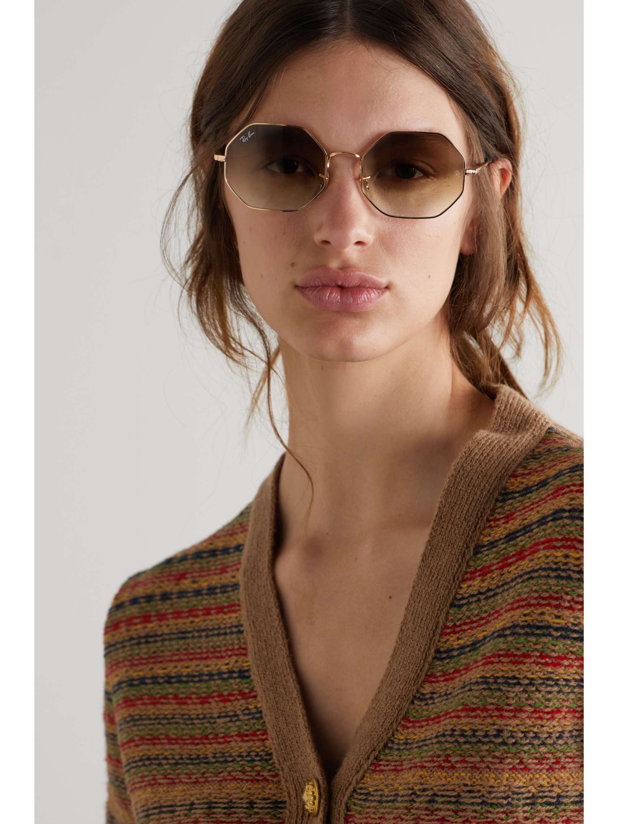 RAY-BAN 1972 octagon-frame gold-tone sunglasses | NET-A-PORTER