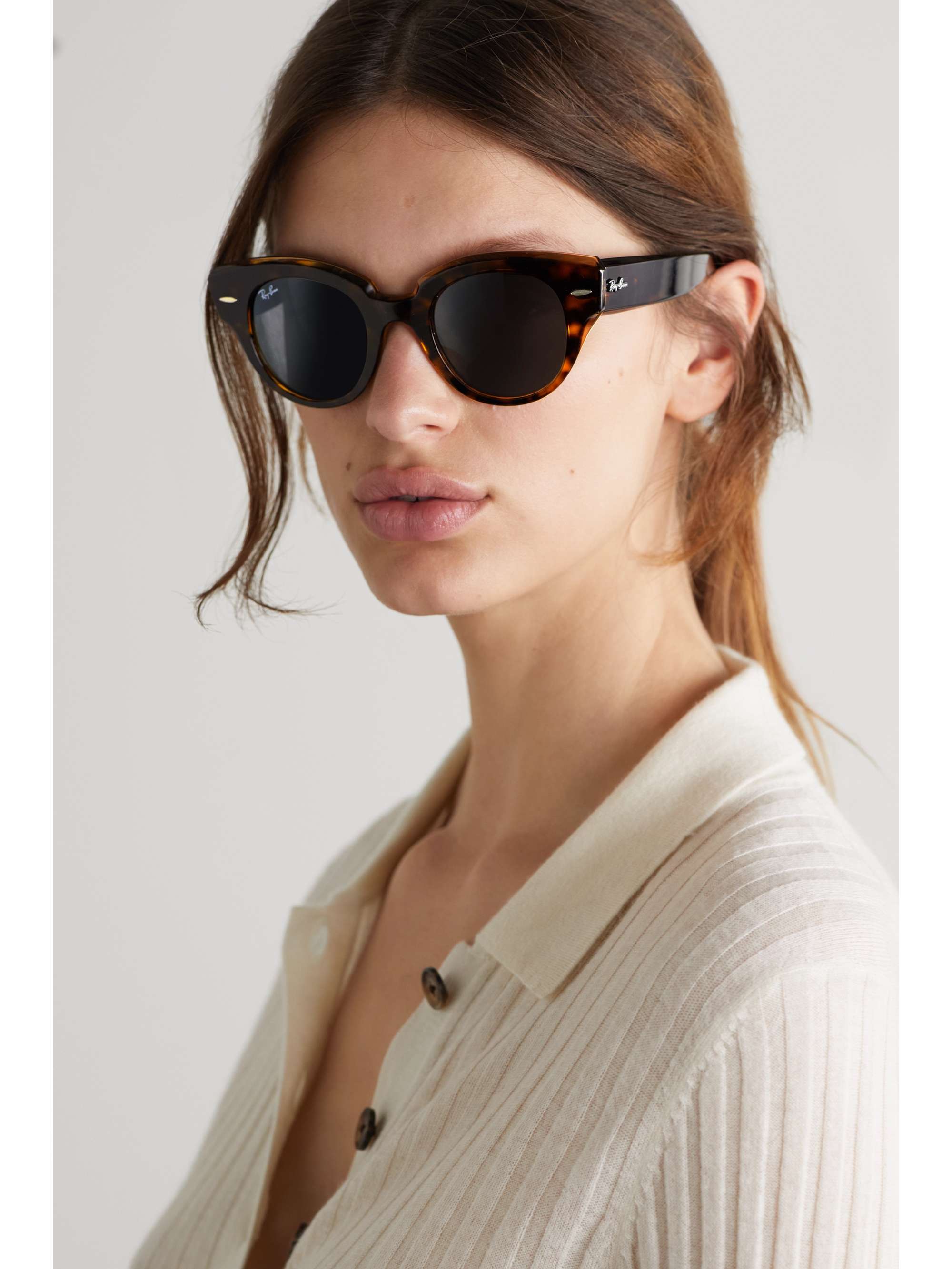 ray ban tortoise shell round