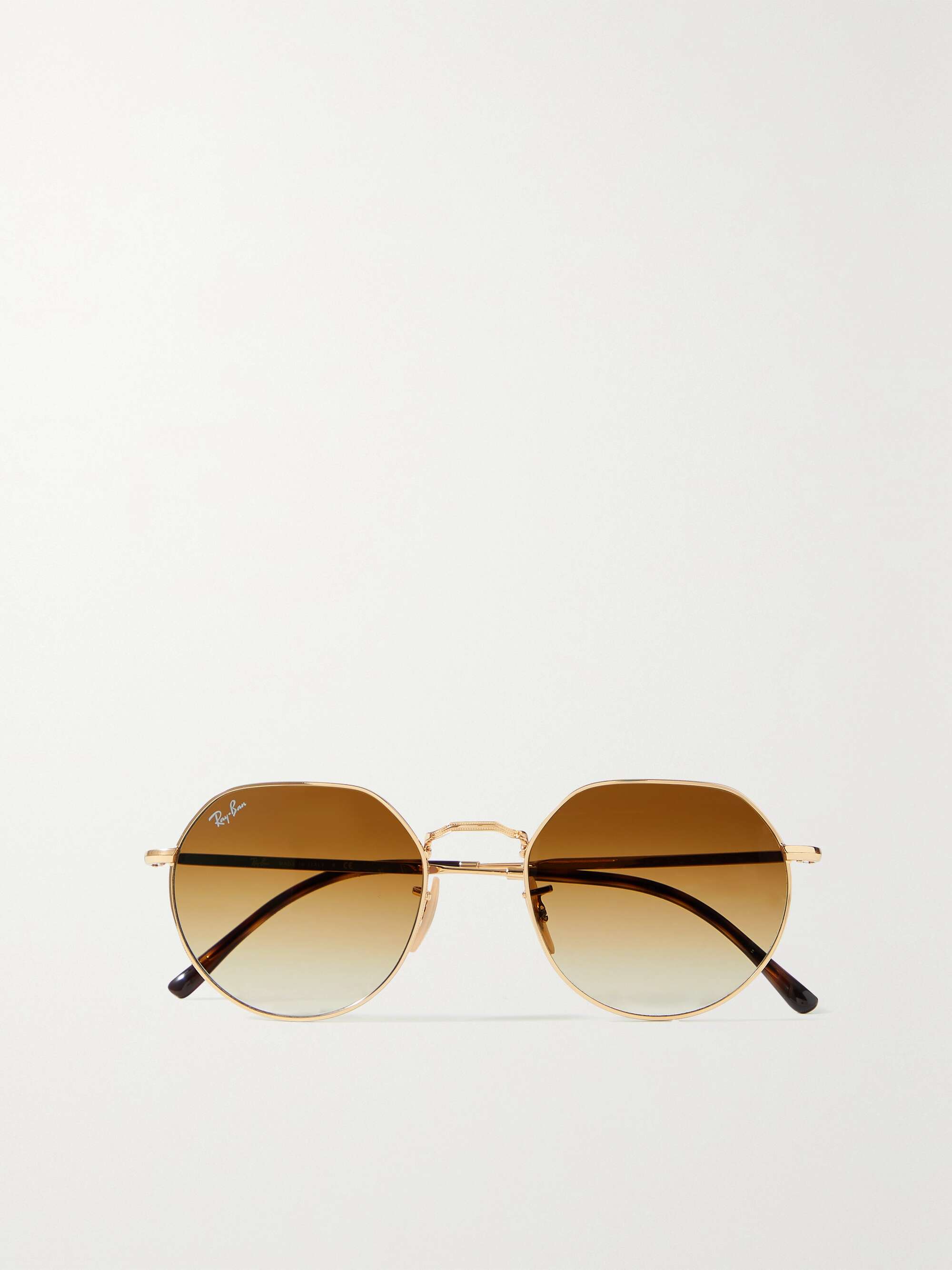 RAY-BAN Jack round-frame gold-tone sunglasses | NET-A-PORTER