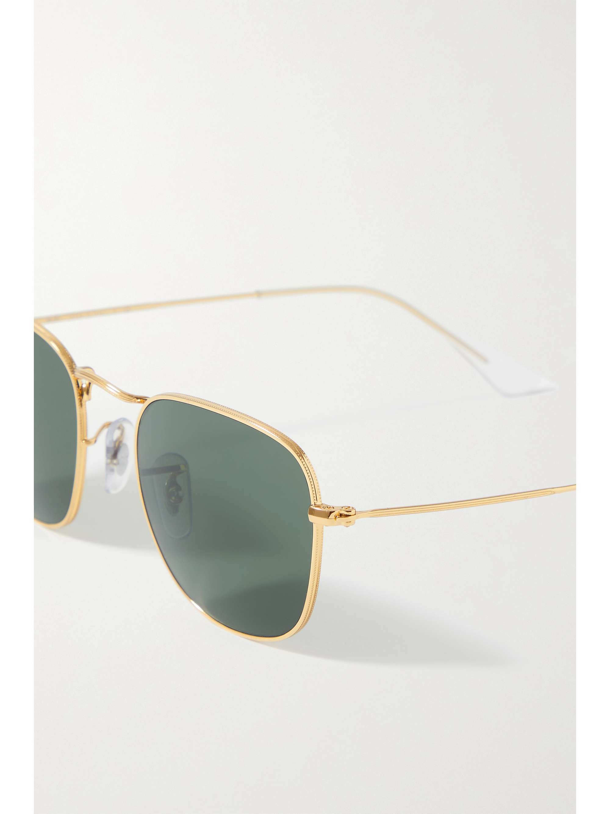 RAY-BAN Frank square-frame gold-tone sunglasses