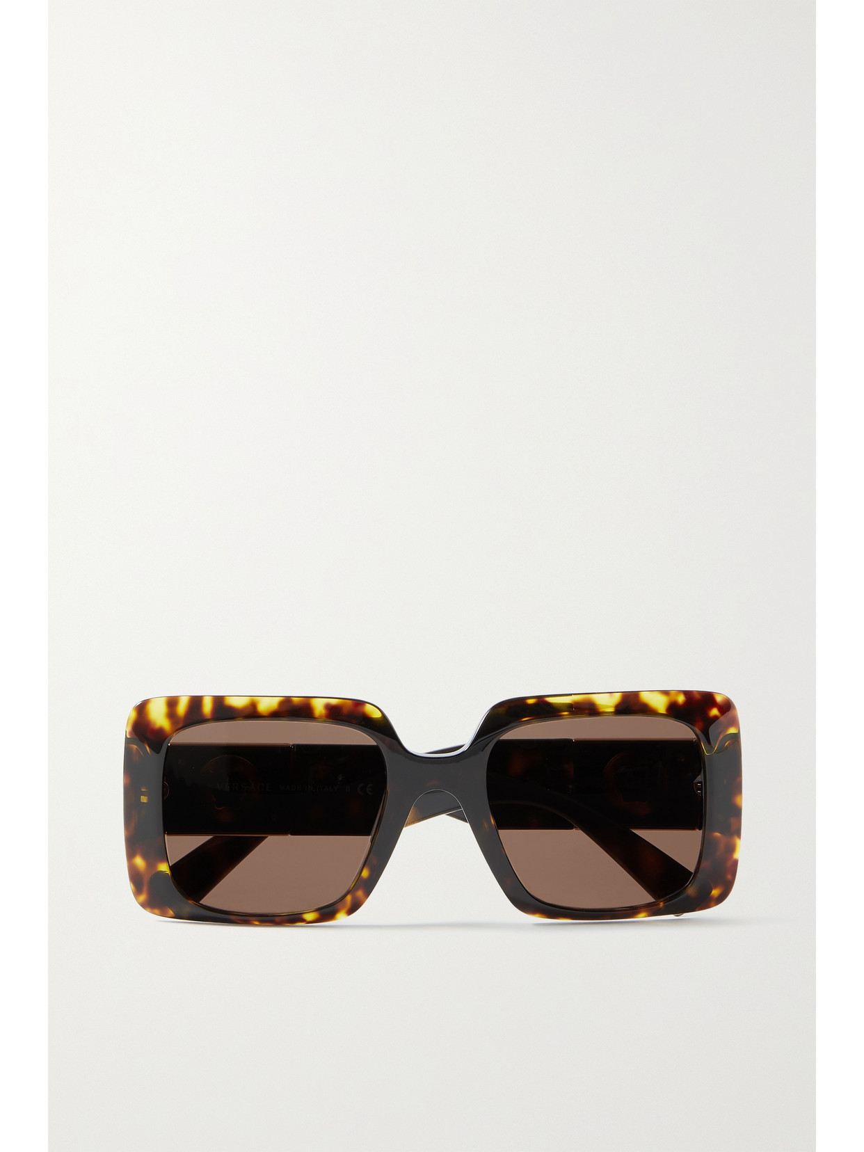 Versace Oversized Square-frame Tortoiseshell Acetate Sunglasses In Tortoiseshell