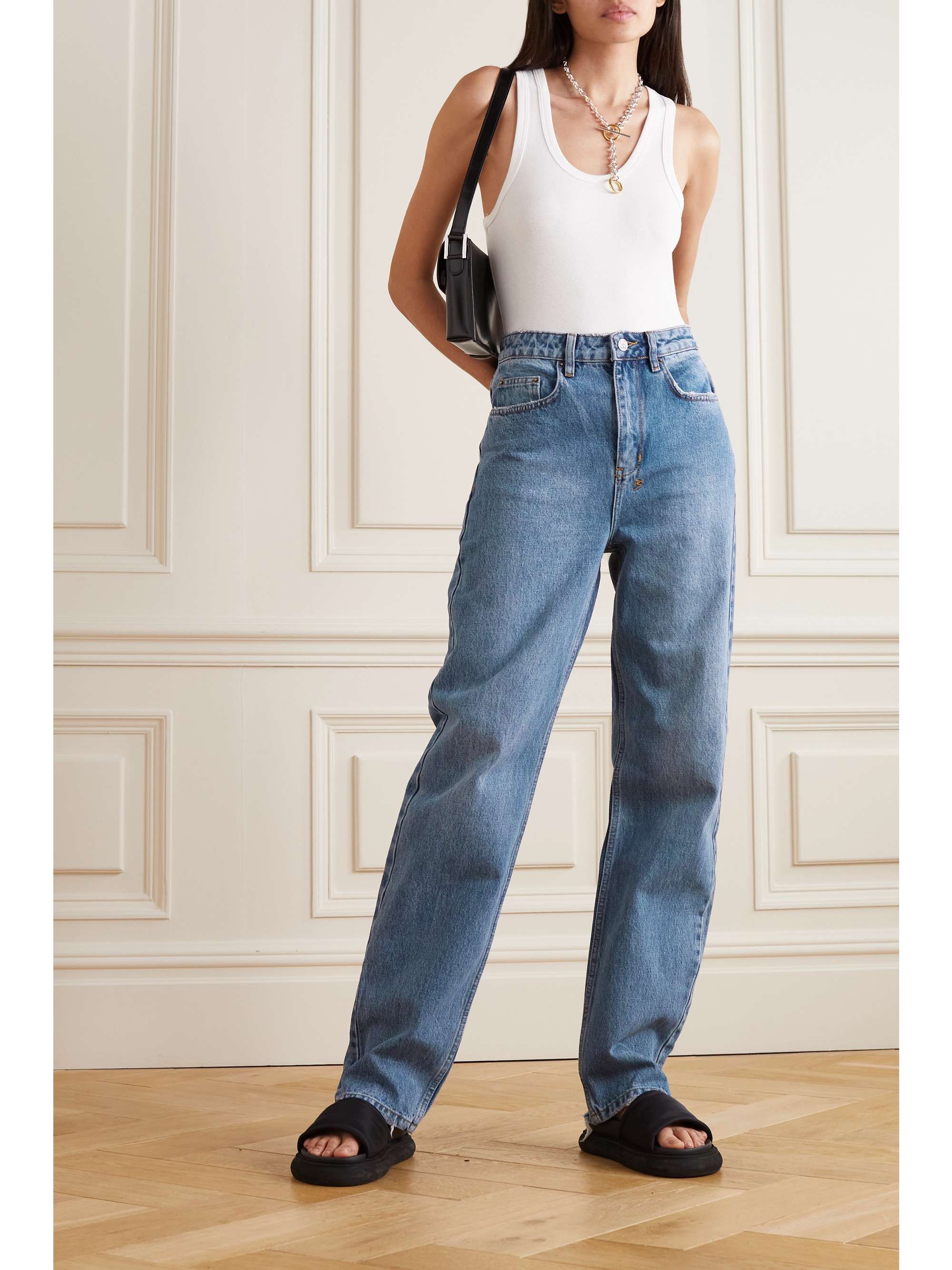 Mid denim Playback high-rise straight 