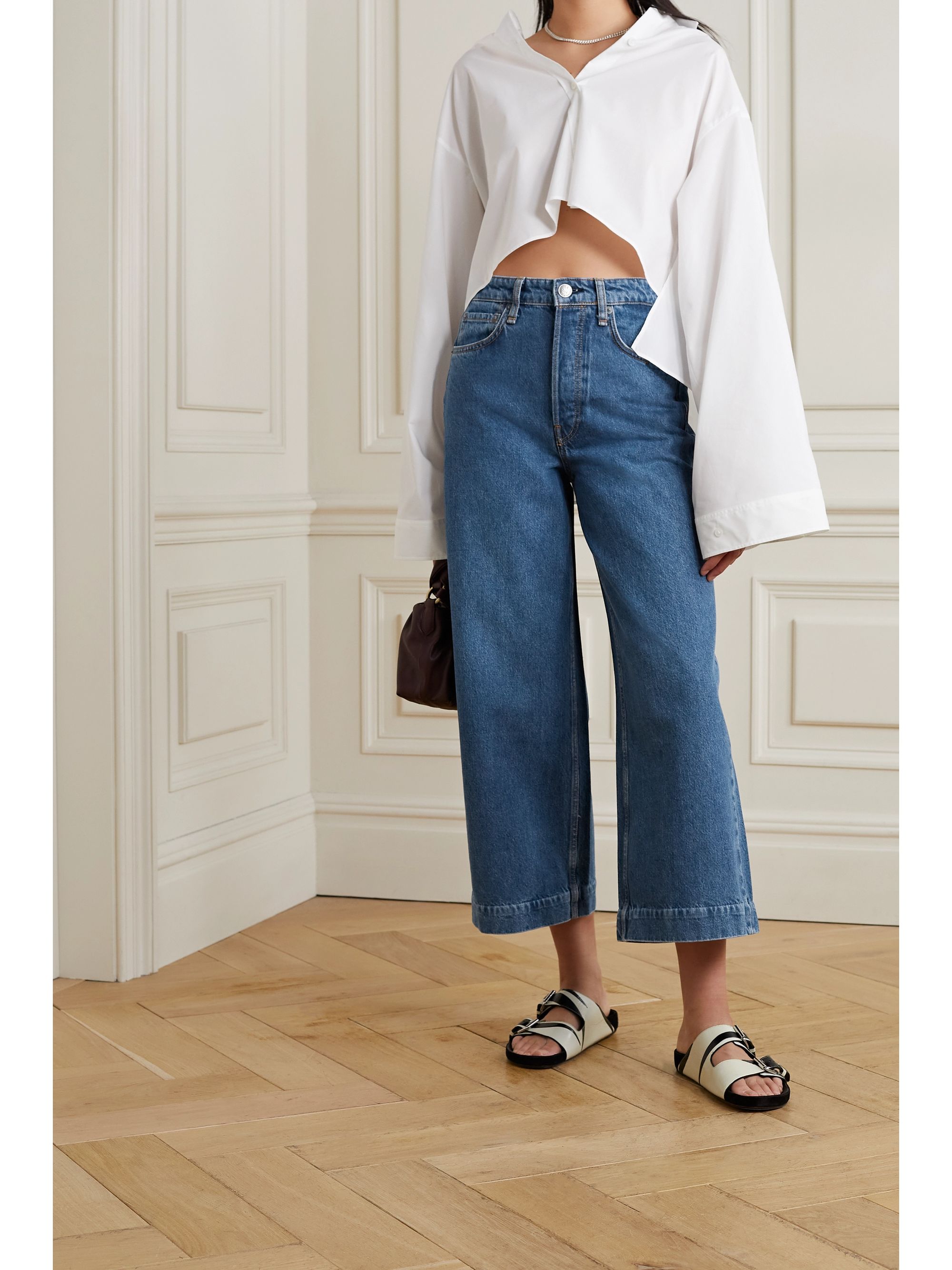 Mid denim Maya cropped high-rise wide-leg jeans | RAG & BONE | NET-A-PORTER