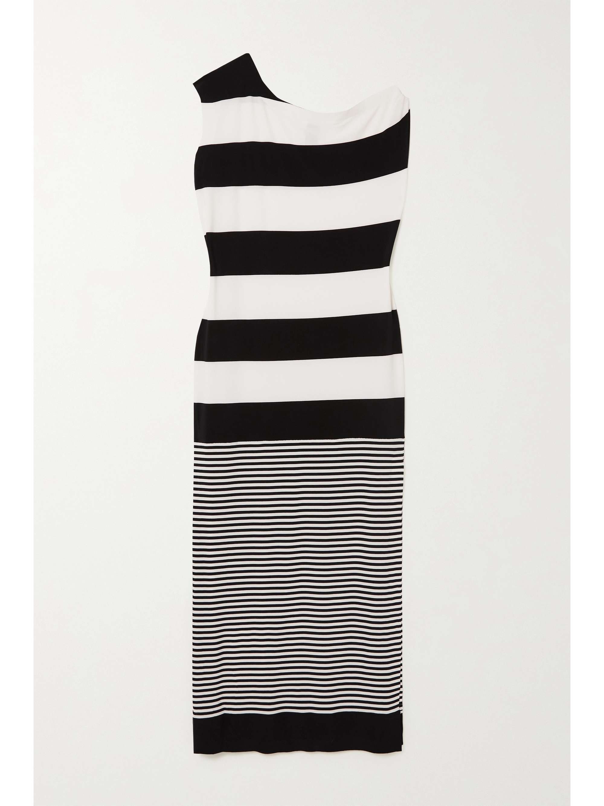 black and white sheath dress