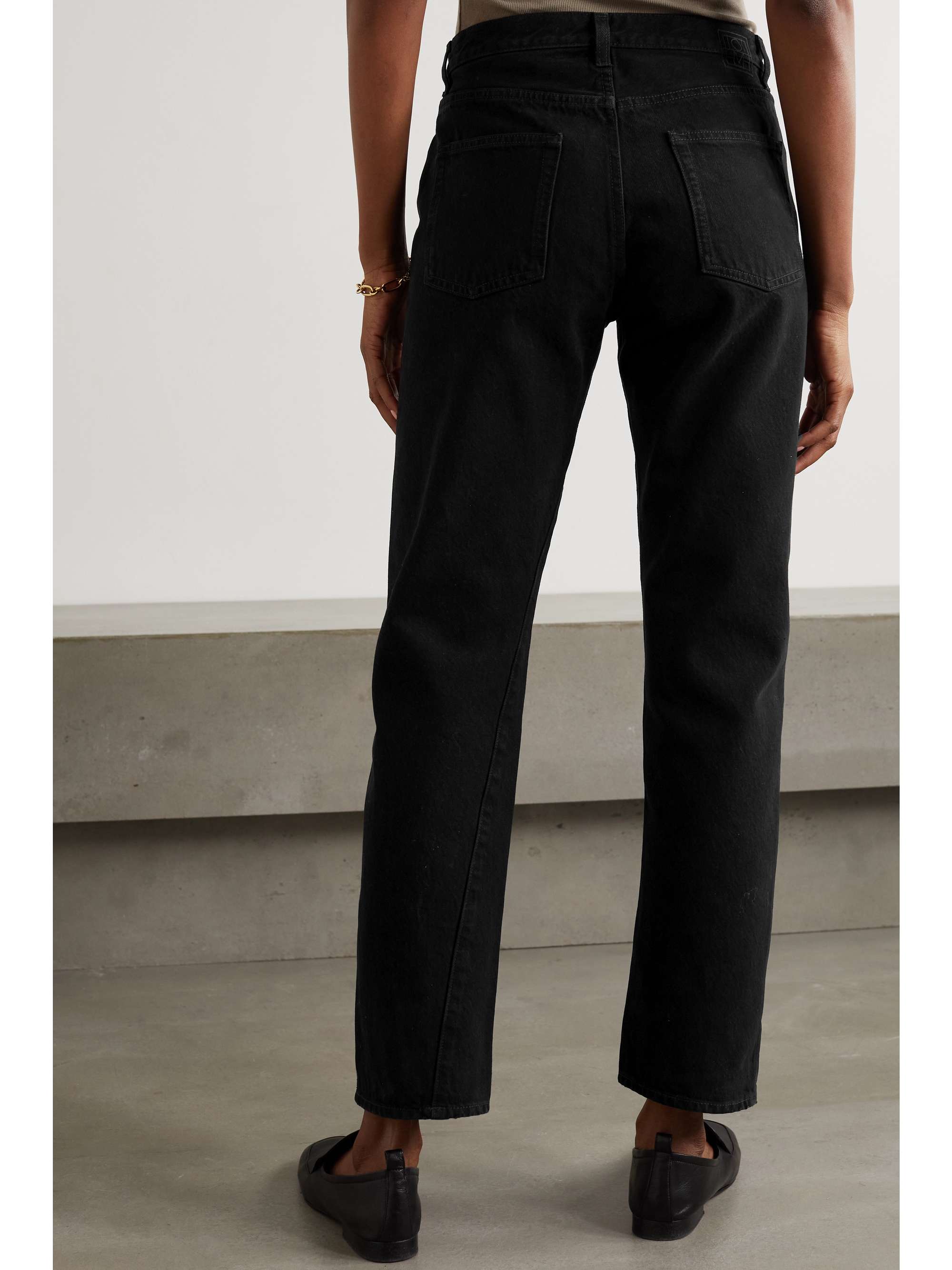 Organic high-rise straight-leg jeans 