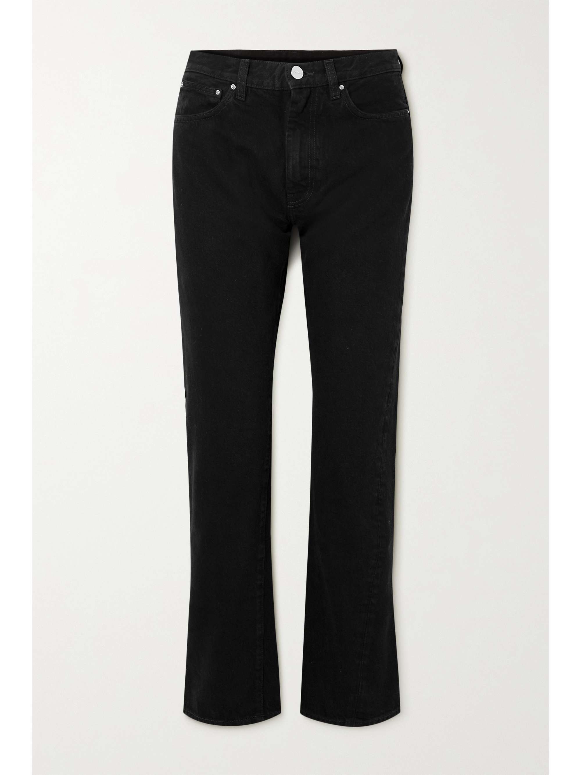 Organic high-rise straight-leg jeans 