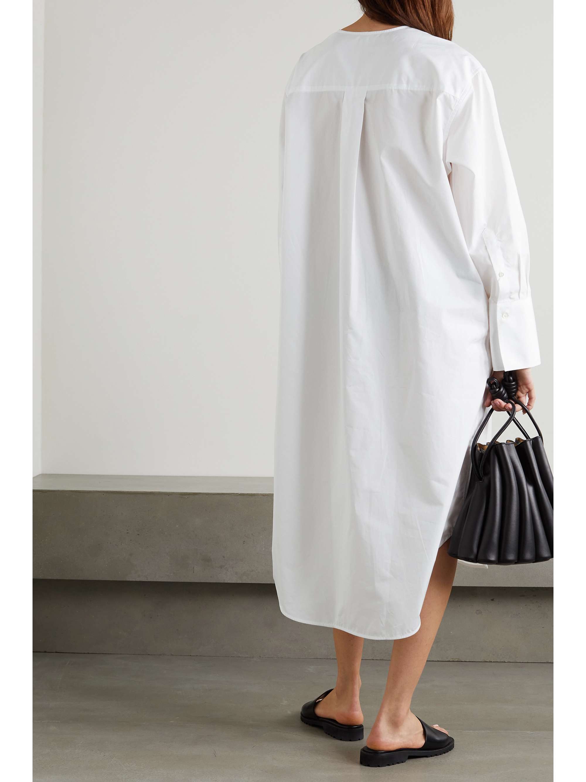 TOTEME Oversized cotton-poplin shirt dress