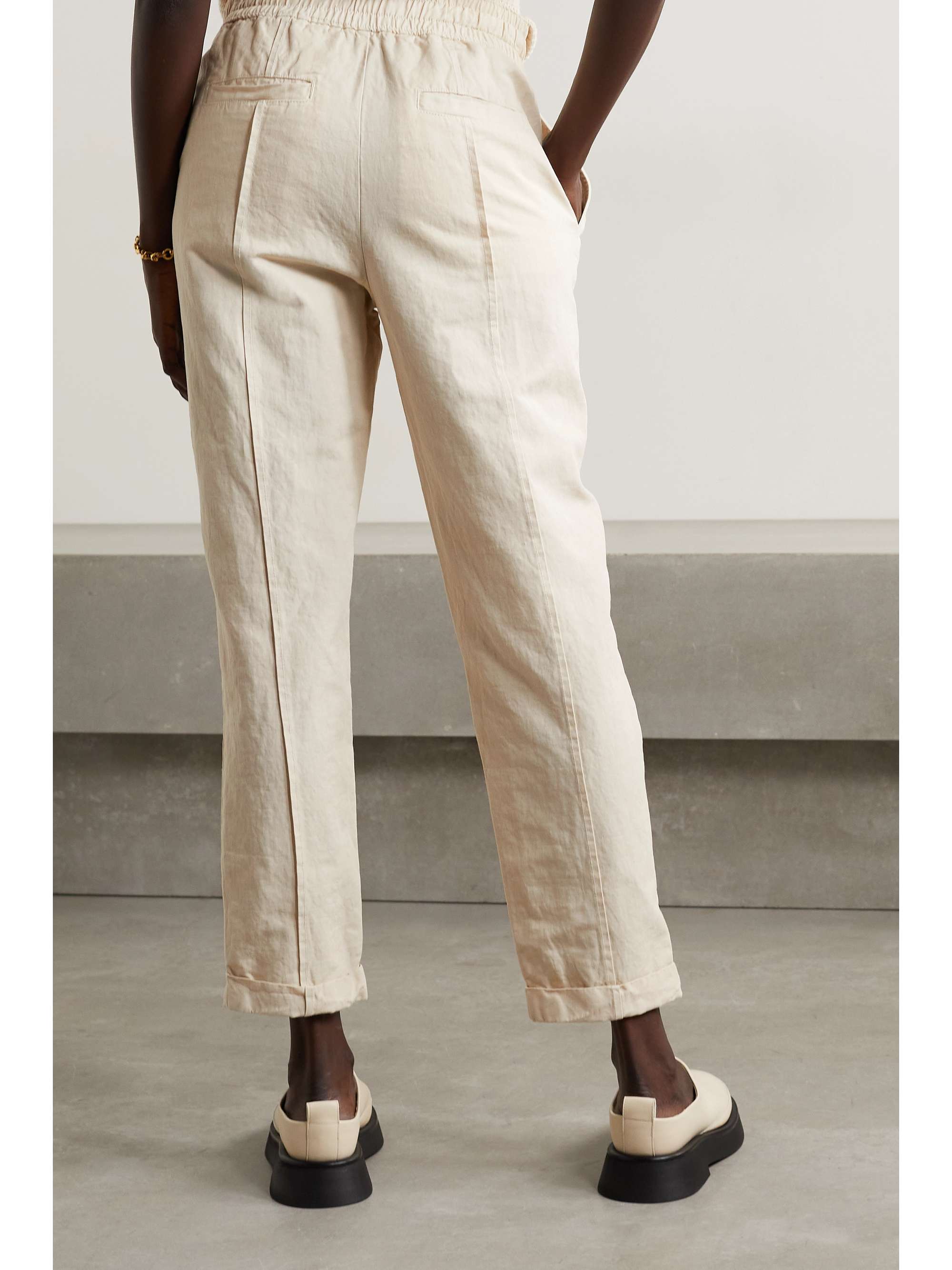 ALEX MILL Cotton and linen-blend straight-leg pants