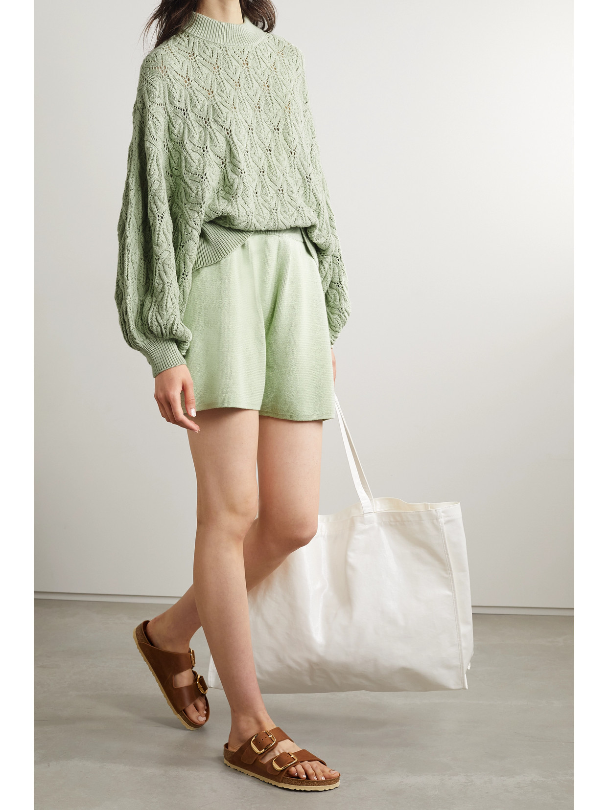 Mr Mittens Lounge Shorts In Sage In Light Green