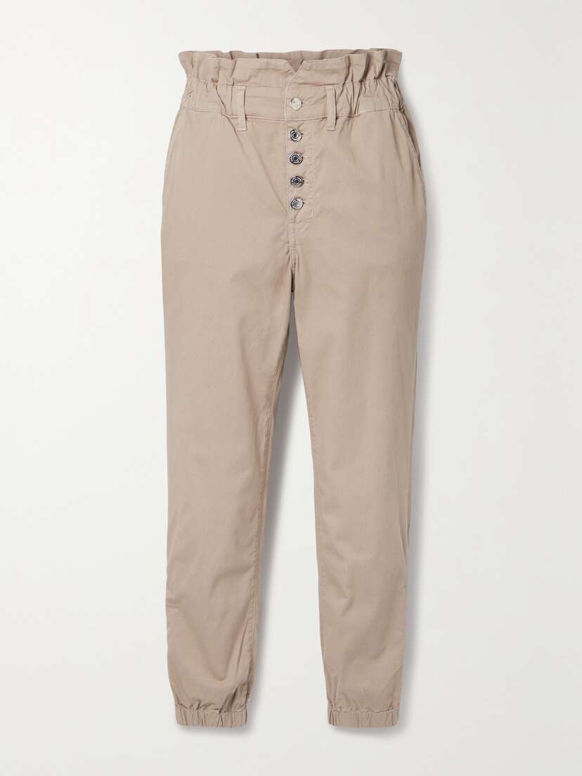 Veronica Beard Tedi Cotton-blend Twill Tapered Pants
