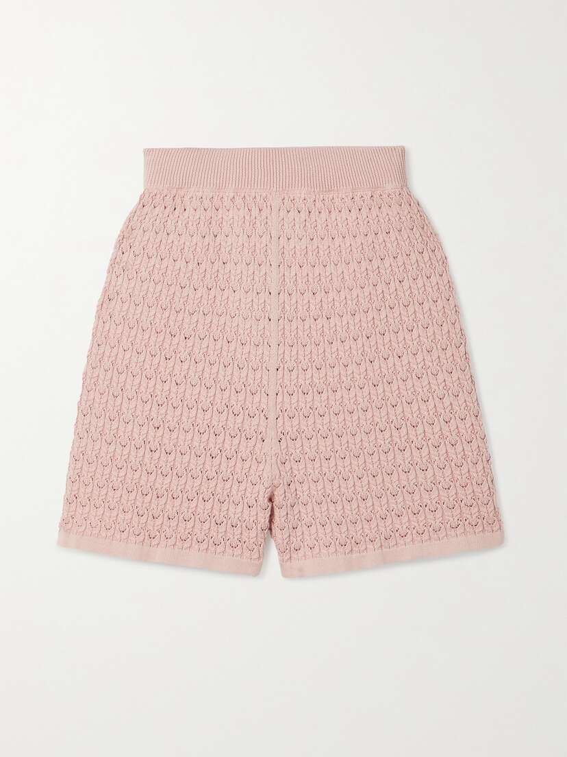 MR MITTENS Pointelle-knit Cotton Shorts