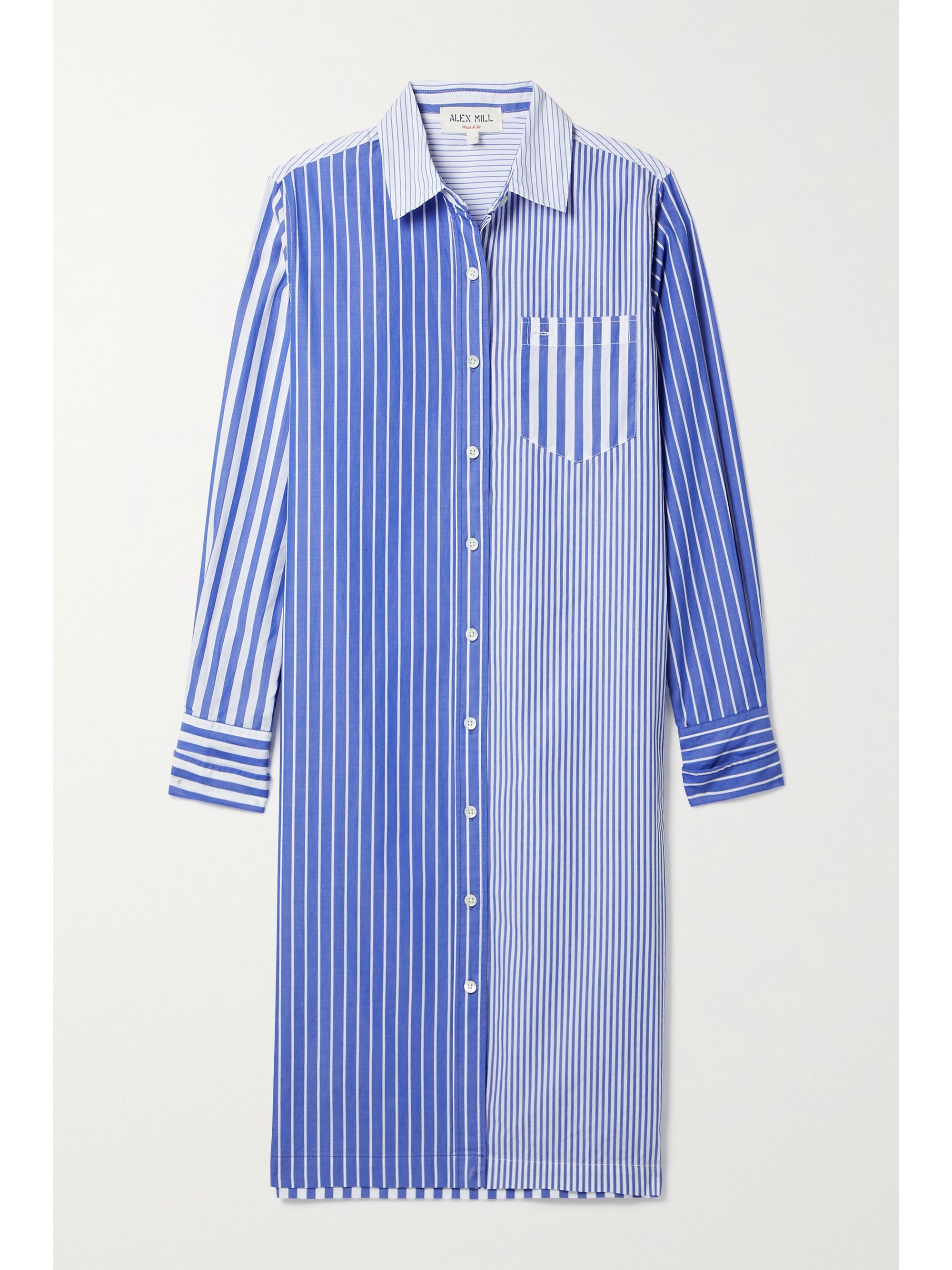 Striped cotton shirt dress Clearance