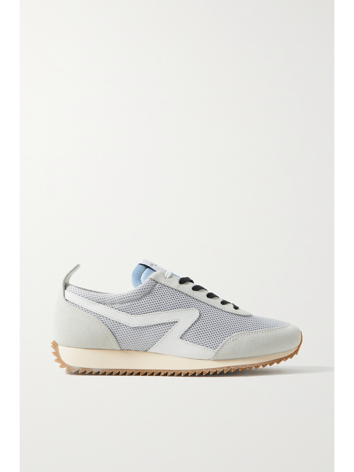 RAG & BONE RETRO RUNNER SUEDE AND LEATHER-TRIMMED RECYCLED MESH SNEAKERS