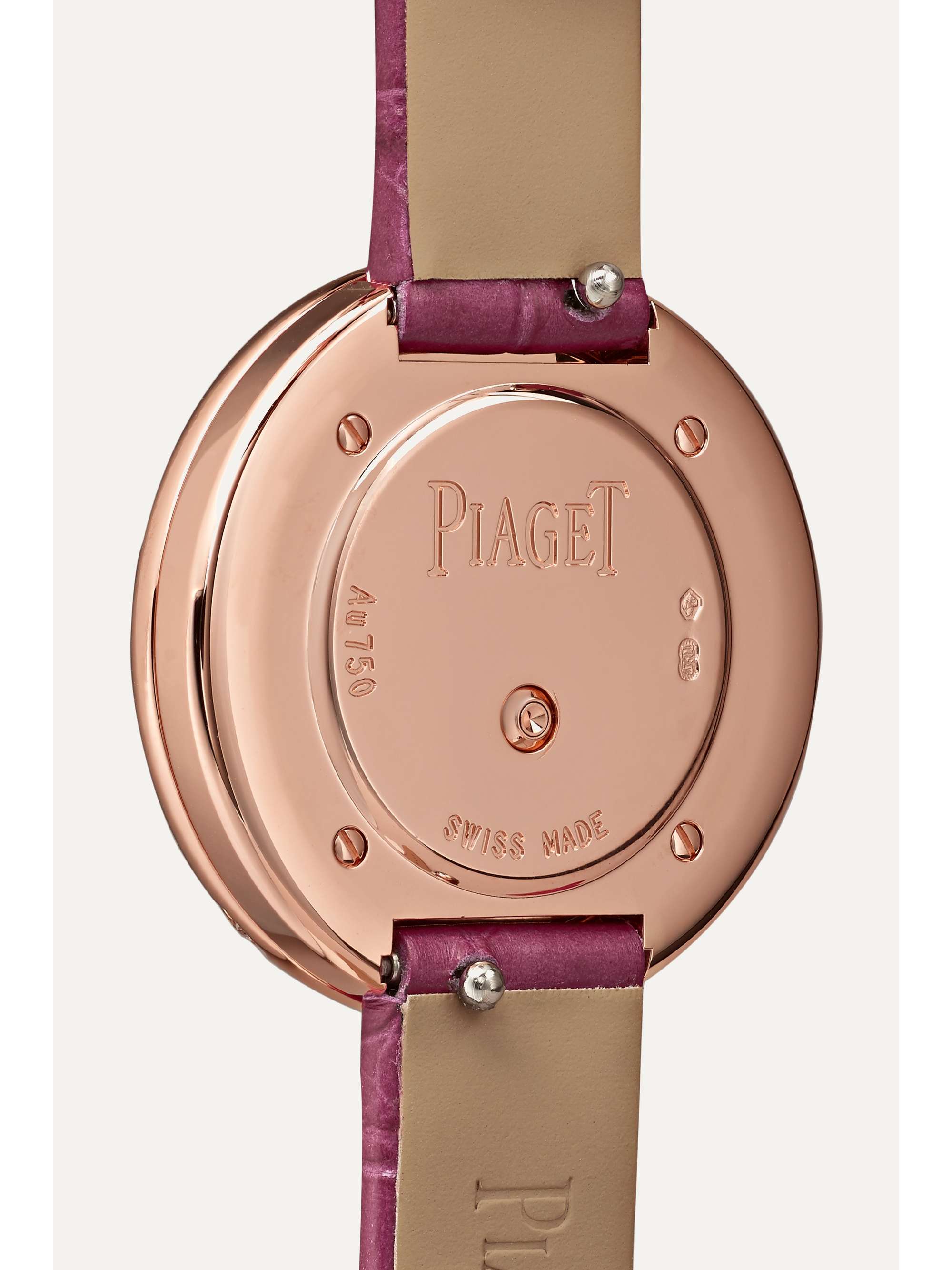 PIAGET Possession 29 毫米 18K 玫瑰金、钻石、红宝石腕表（短吻鳄鱼皮表带）