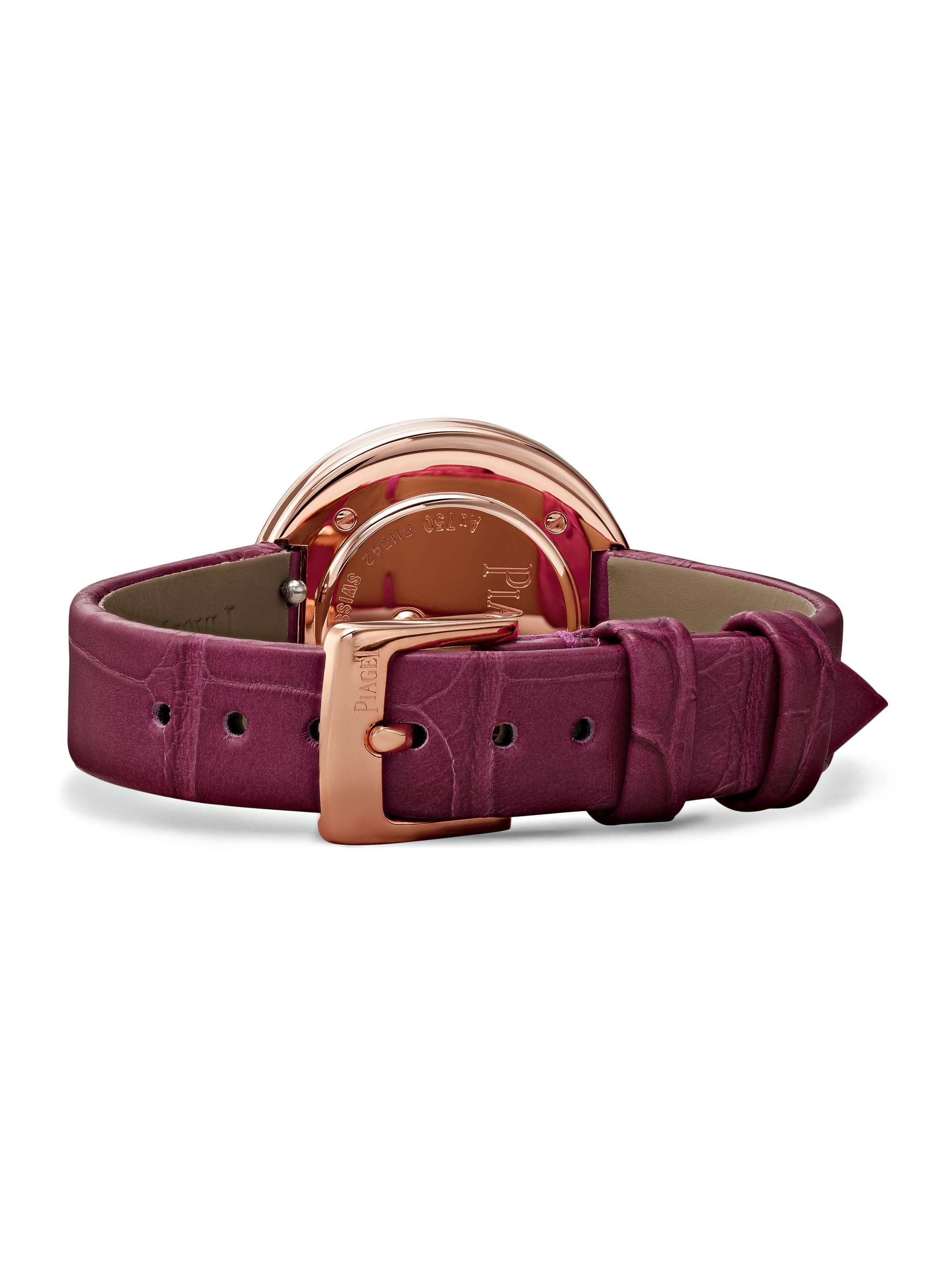 PIAGET Possession 29 毫米 18K 玫瑰金、钻石、红宝石腕表（短吻鳄鱼皮表带）