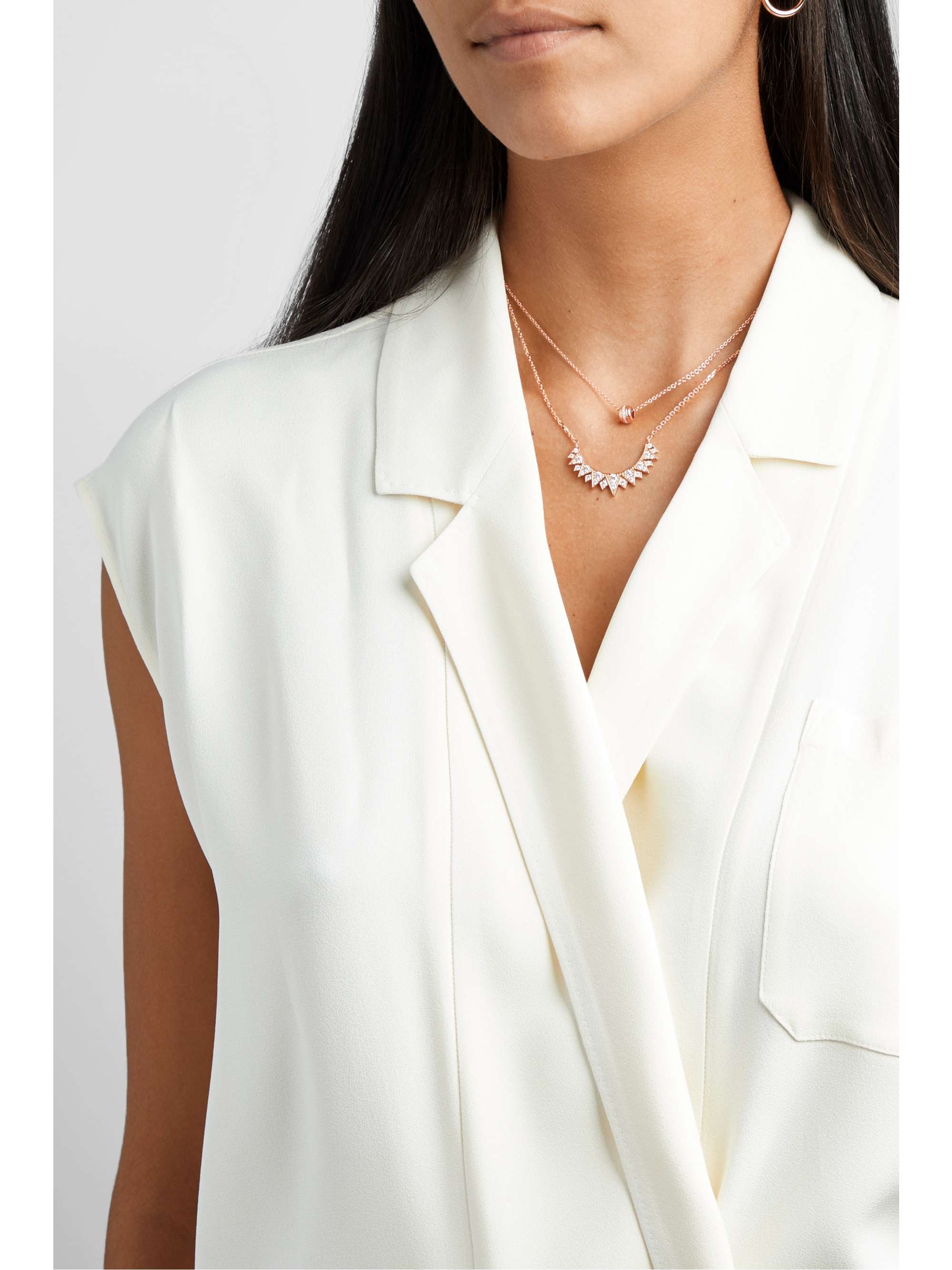 PIAGET Collier en or rose 18 carats et diamants Sunlight
