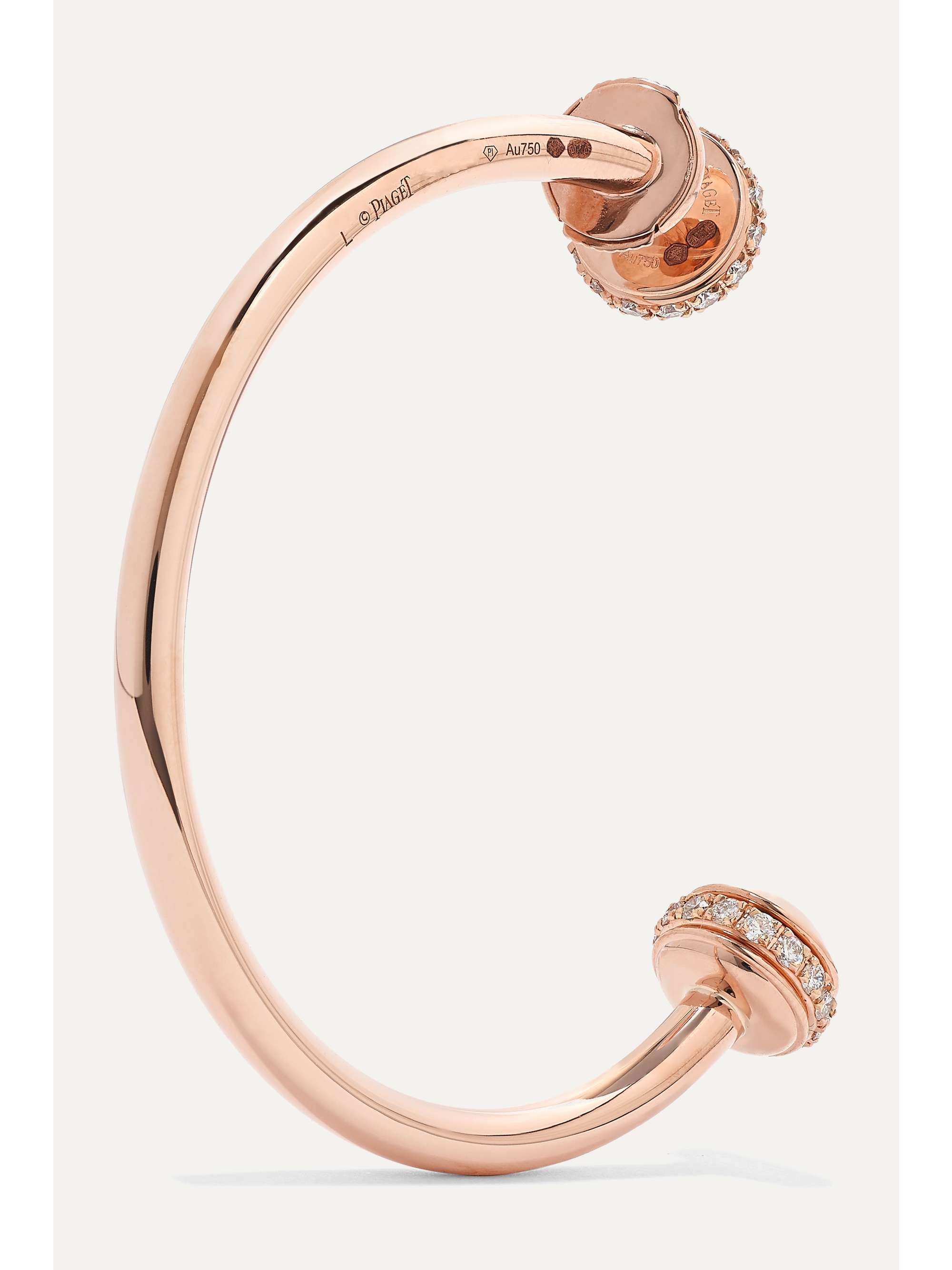 PIAGET Possession 18K 玫瑰金钻石耳环
