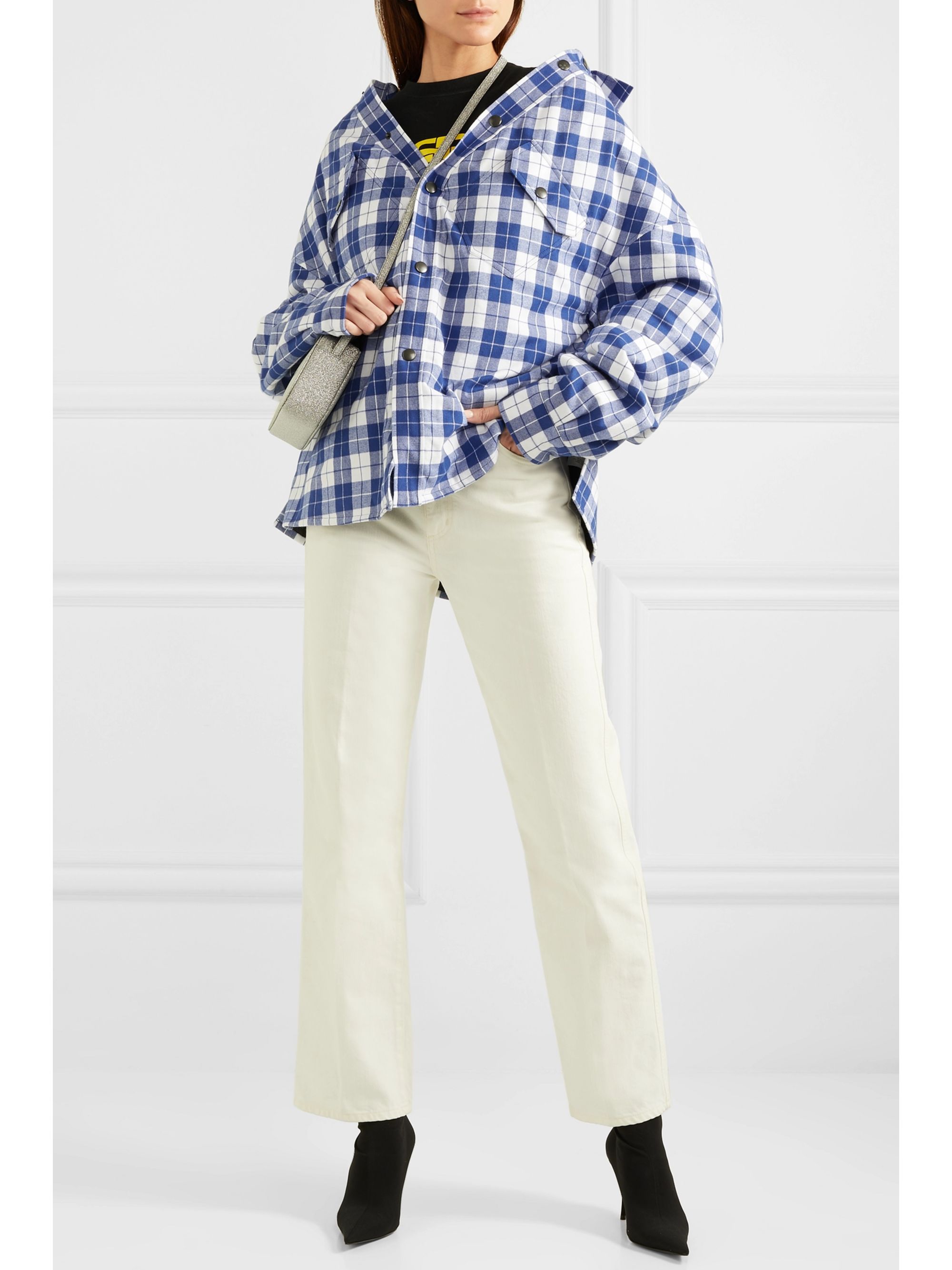 balenciaga blue flannel
