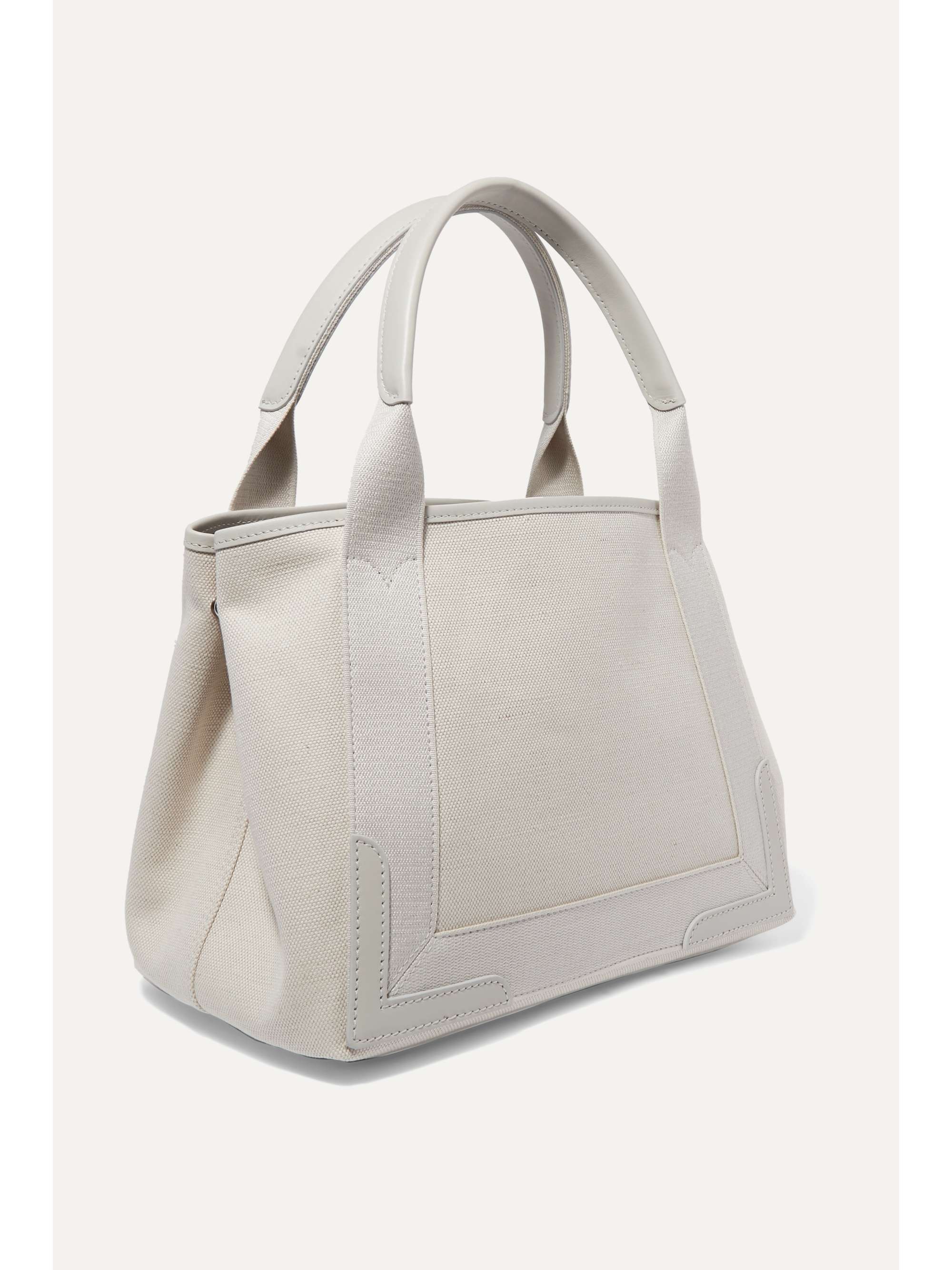 BALENCIAGA S Cabas leather-trimmed printed canvas tote