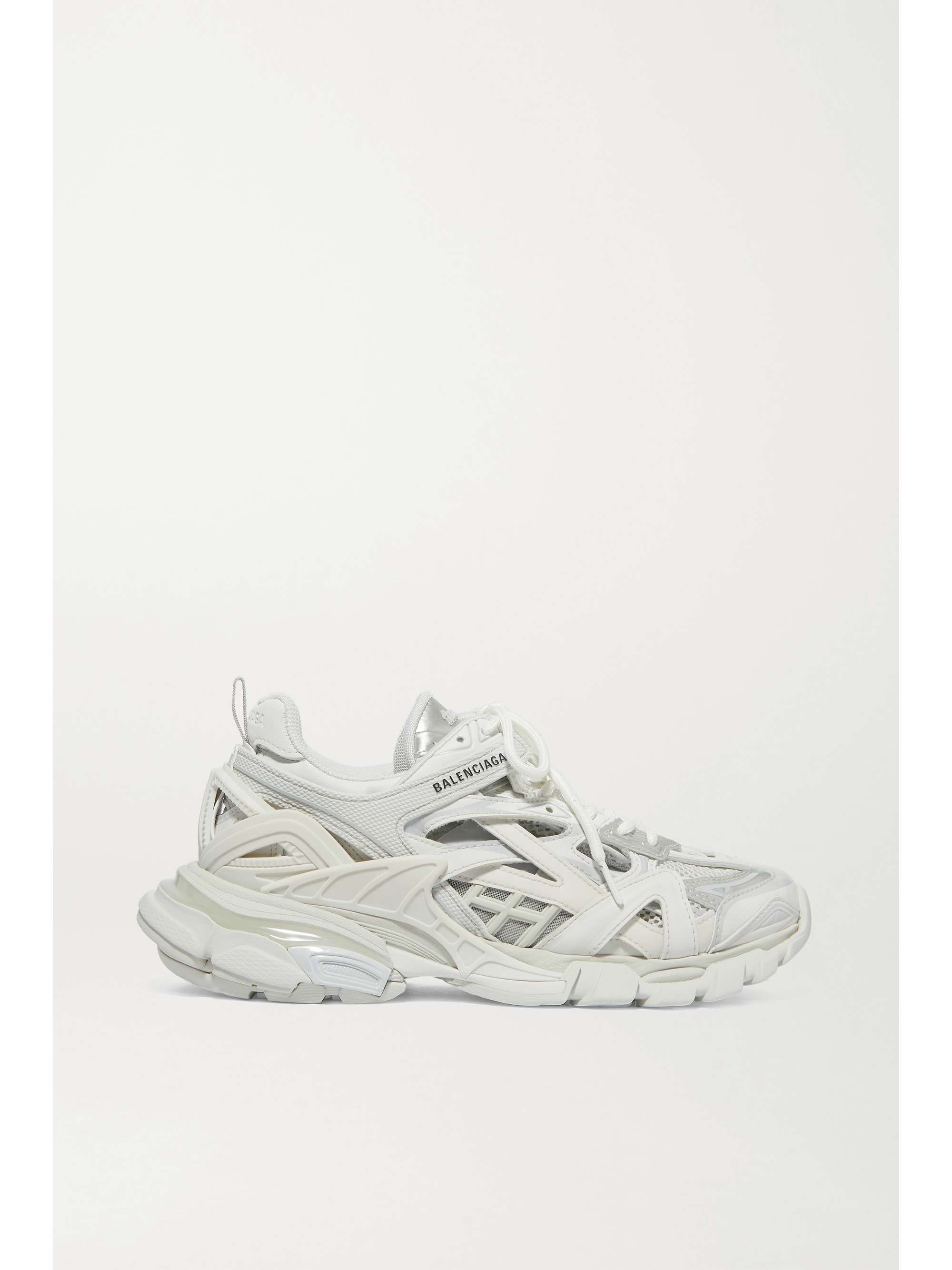 White Track 2 logo-detailed mesh and rubber sneakers | BALENCIAGA |  NET-A-PORTER