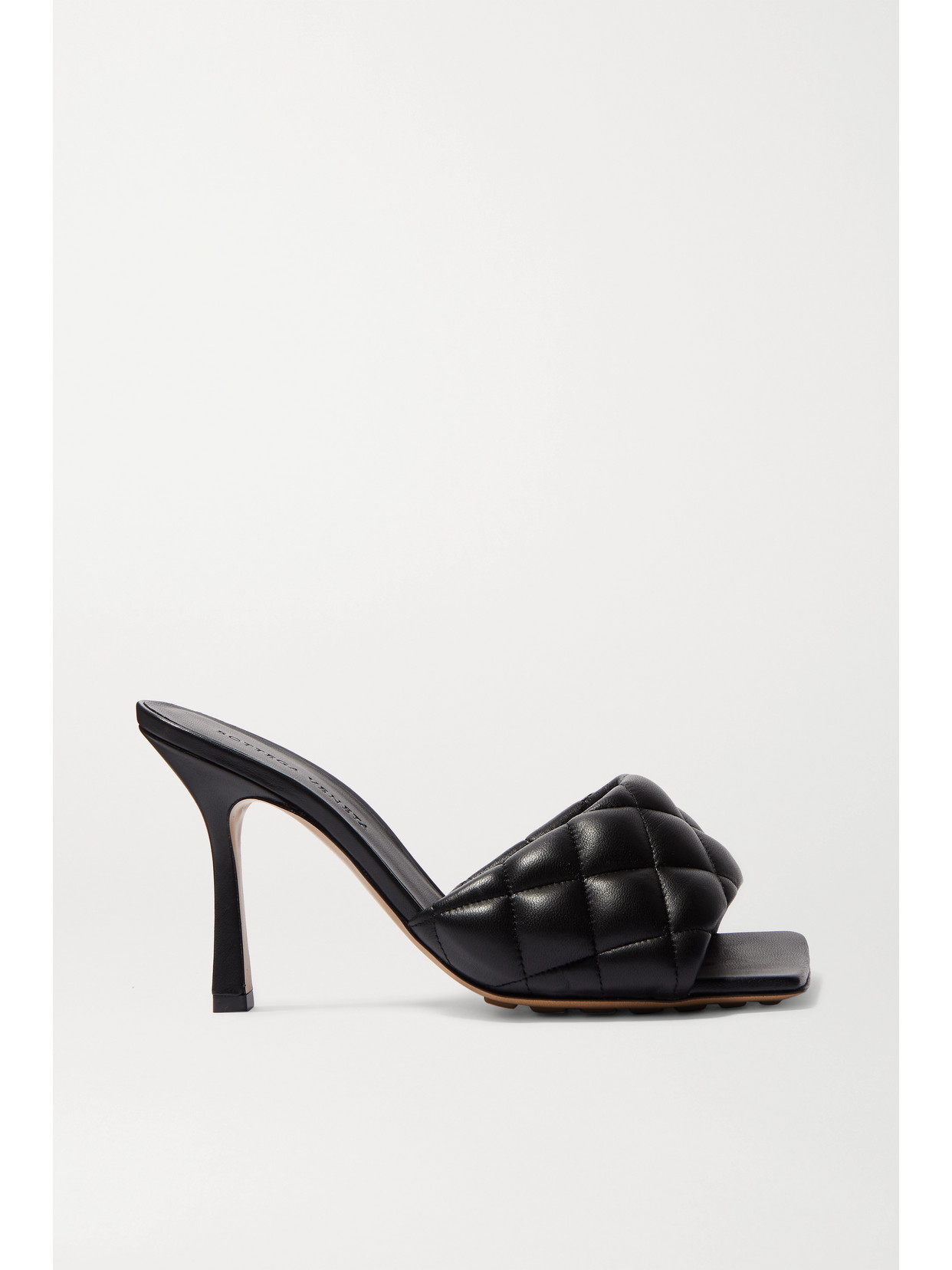Bottega Veneta 90mm Padded Quilted Leather Sandals In Black