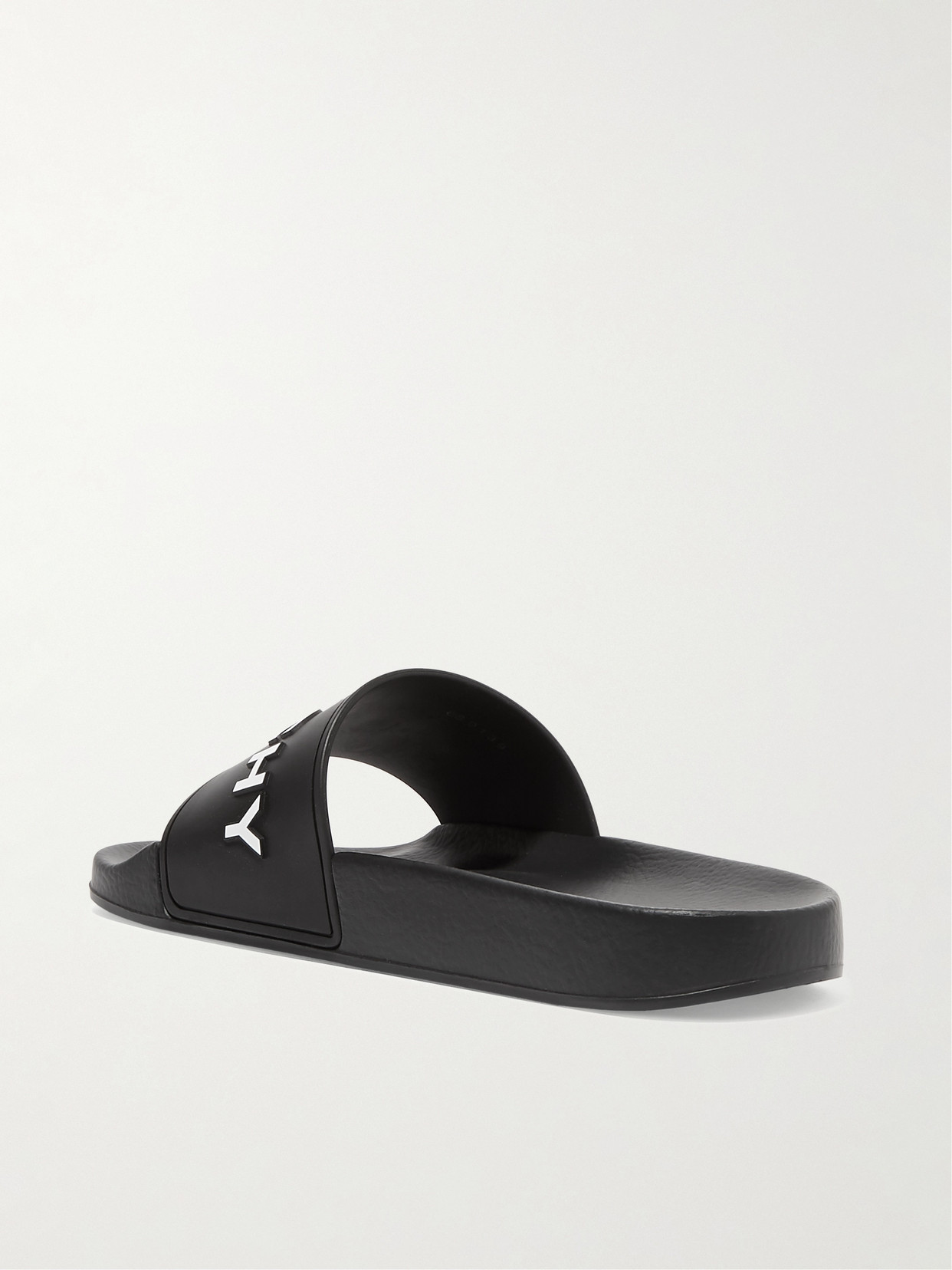 Shop Givenchy Logo-print Rubber Slides In Black