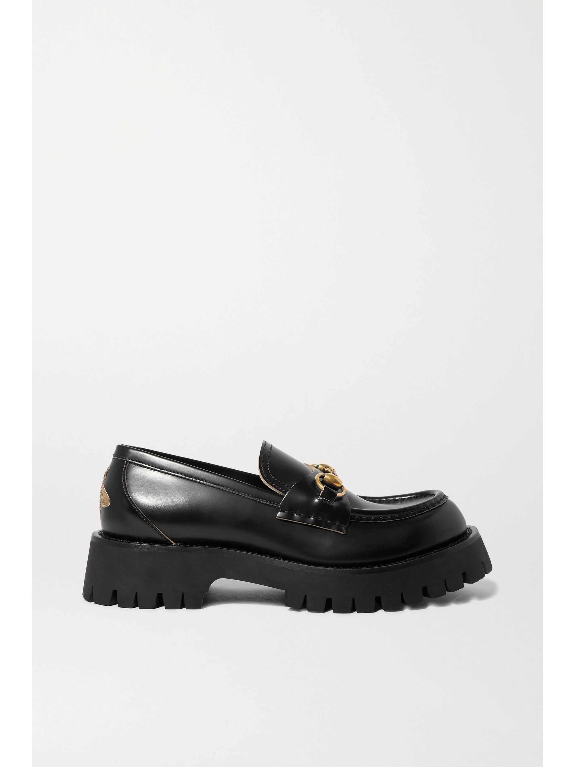 black gucci loafers