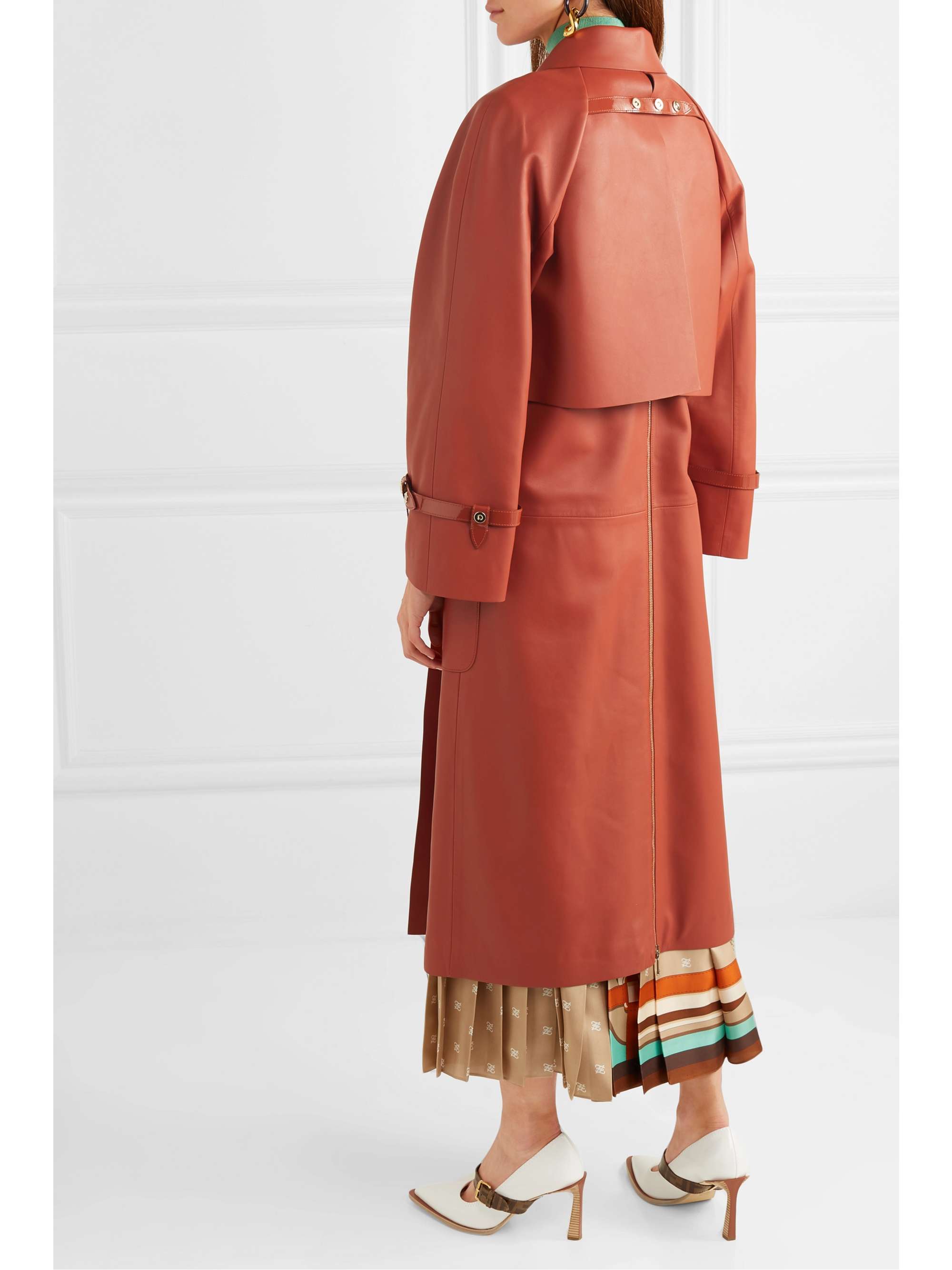fendi coat orange