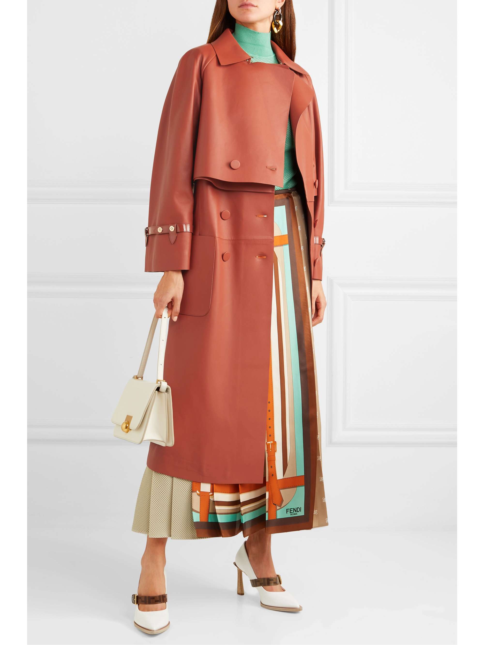 fendi orange coat
