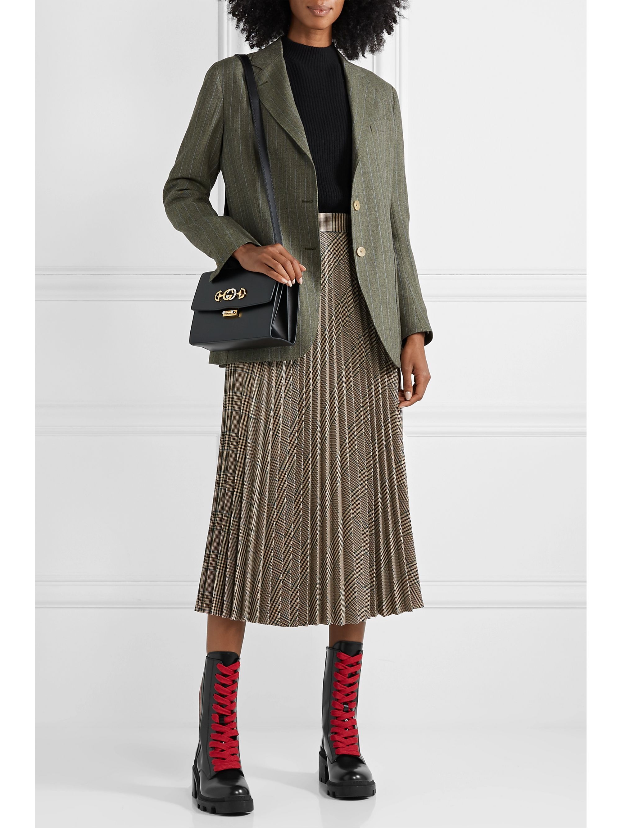 gucci trip leather ankle boots
