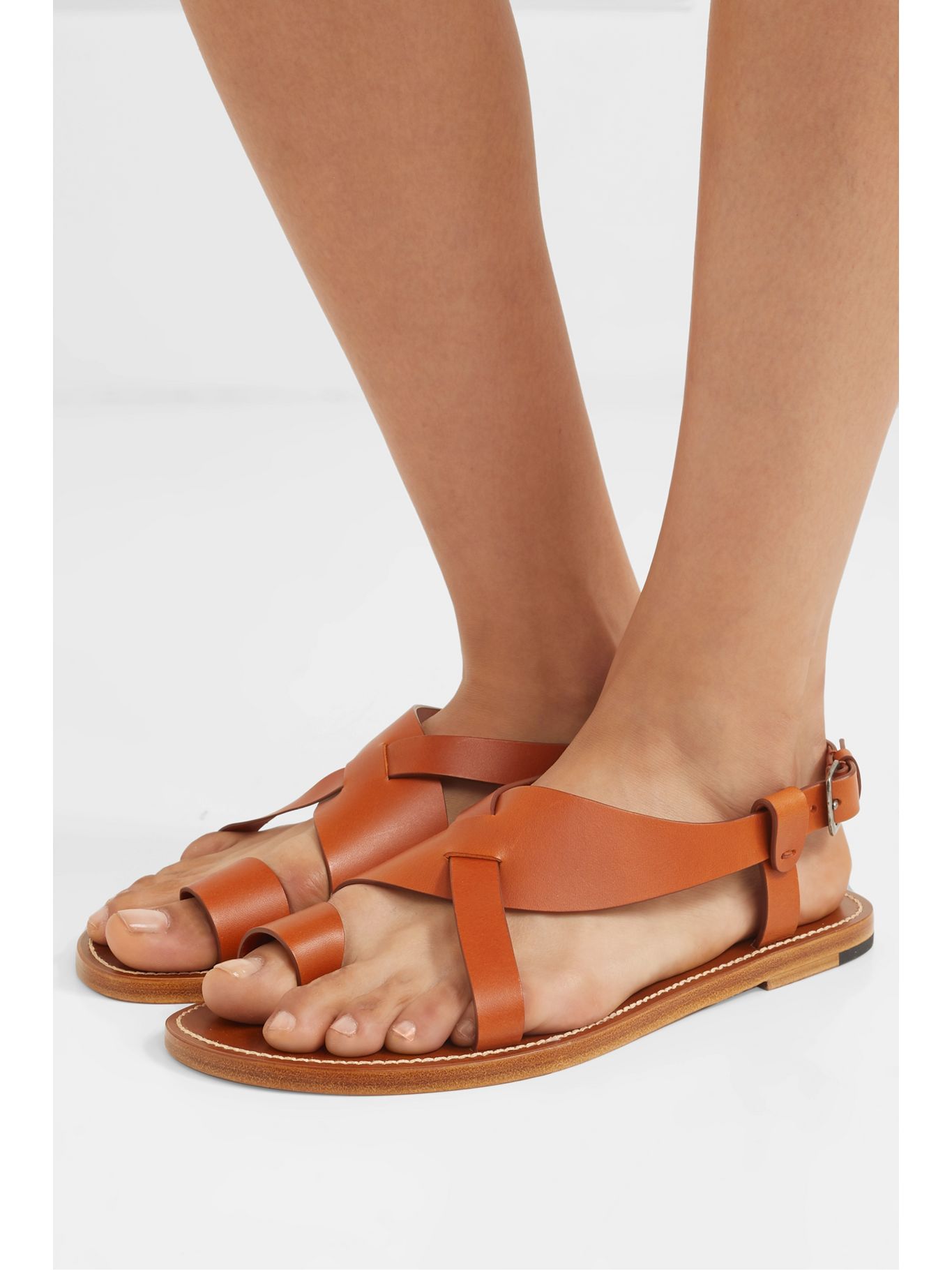 tan bottega heels