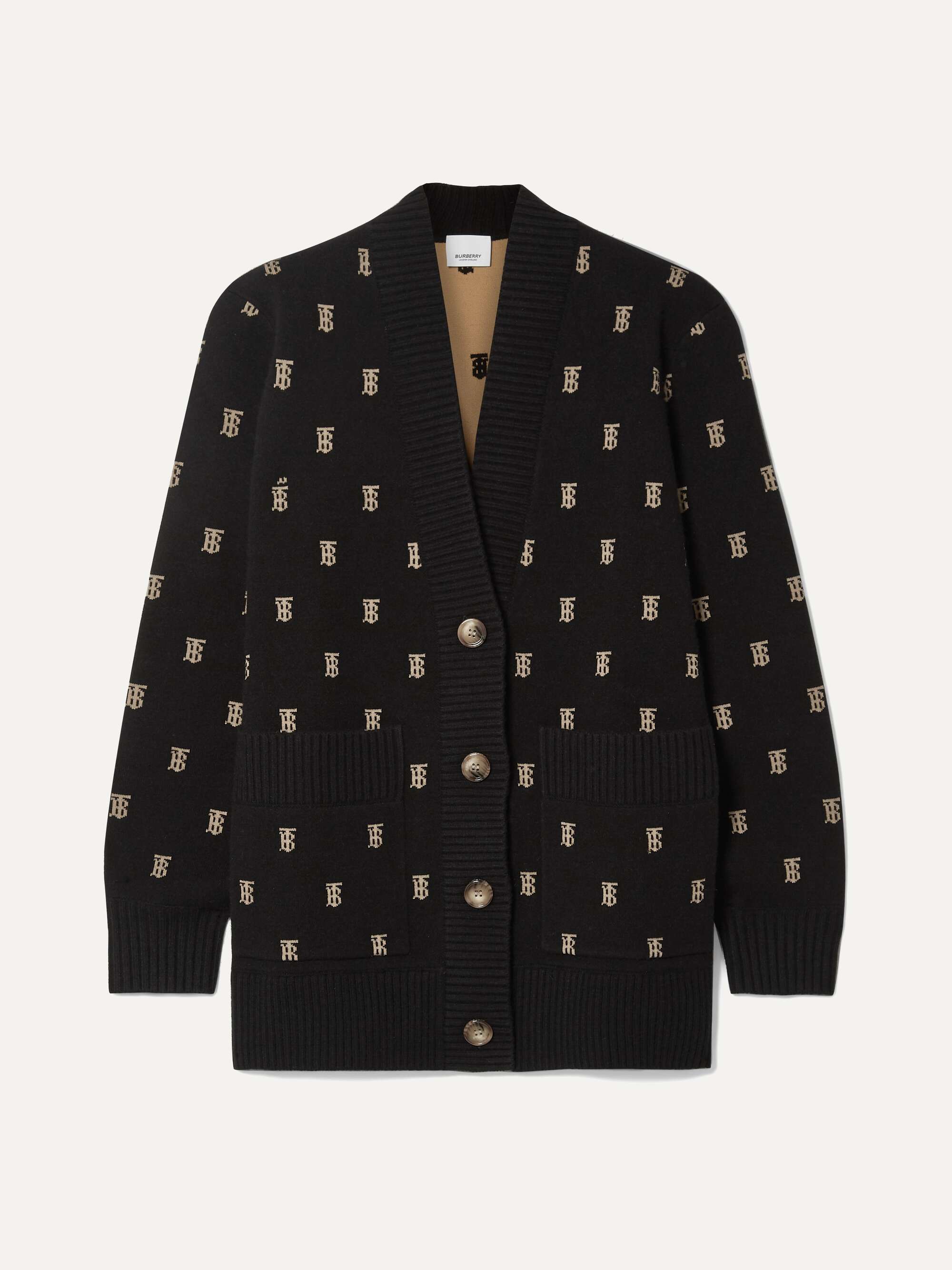 BURBERRY Intarsia-knit cardigan | NET-A-PORTER