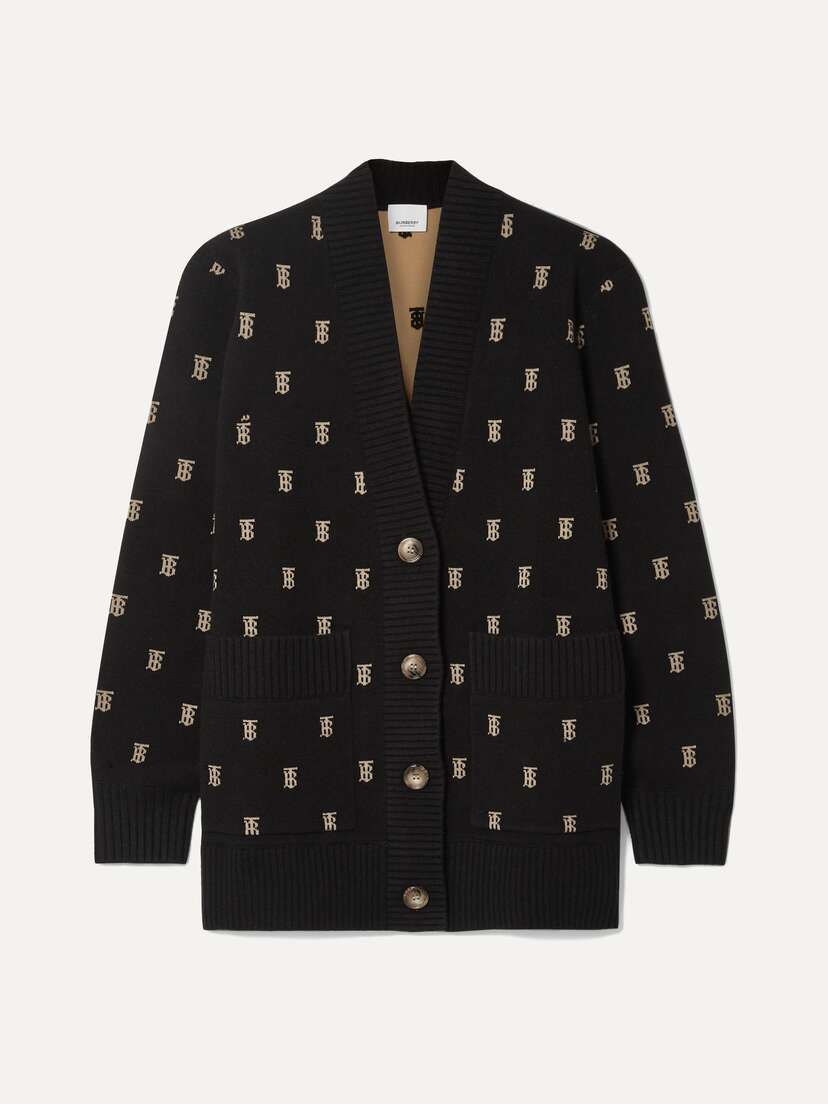 Burberry Intarsia-knit Cardigan -  - xx large