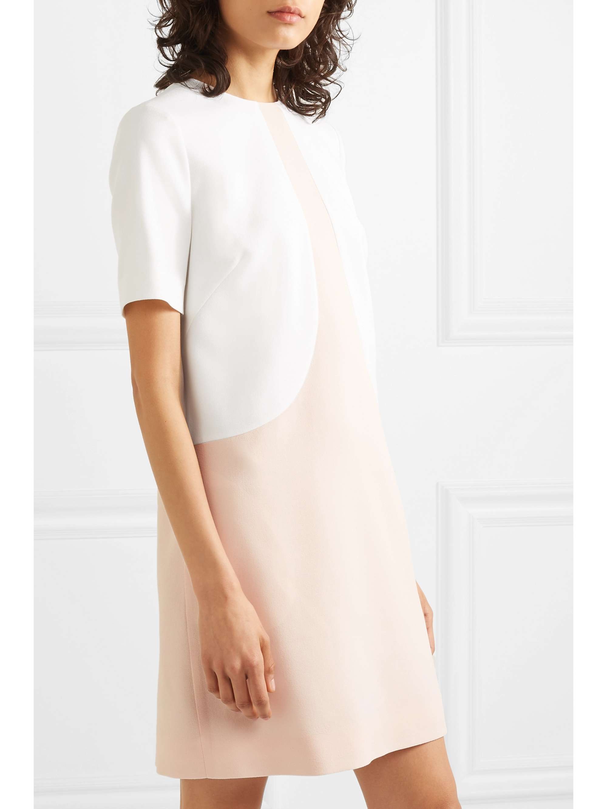 GIVENCHY Two-tone wool-crepe mini dress