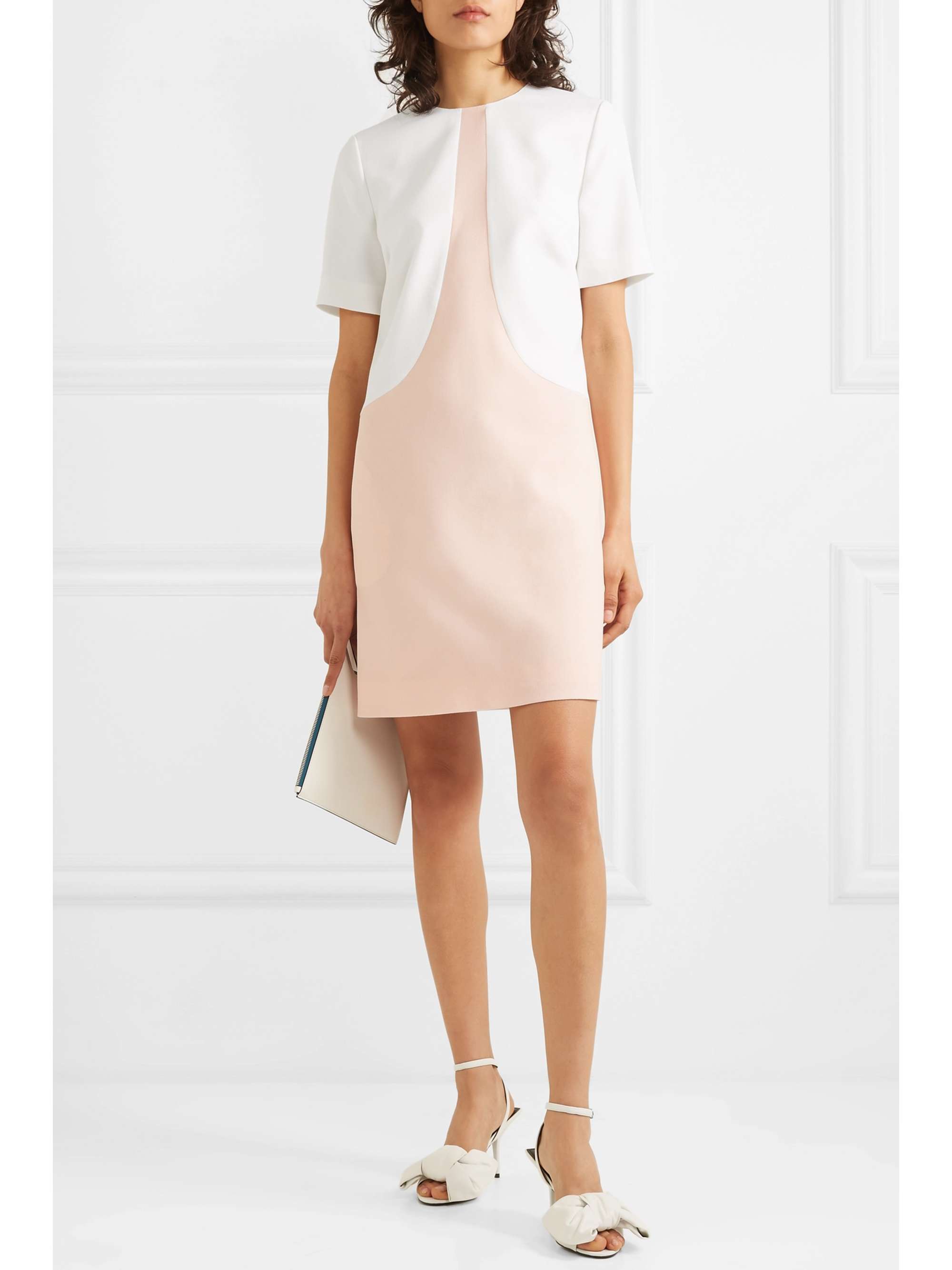 GIVENCHY Two-tone wool-crepe mini dress