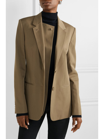 Helmut Lang Layered wool-twill blazer
